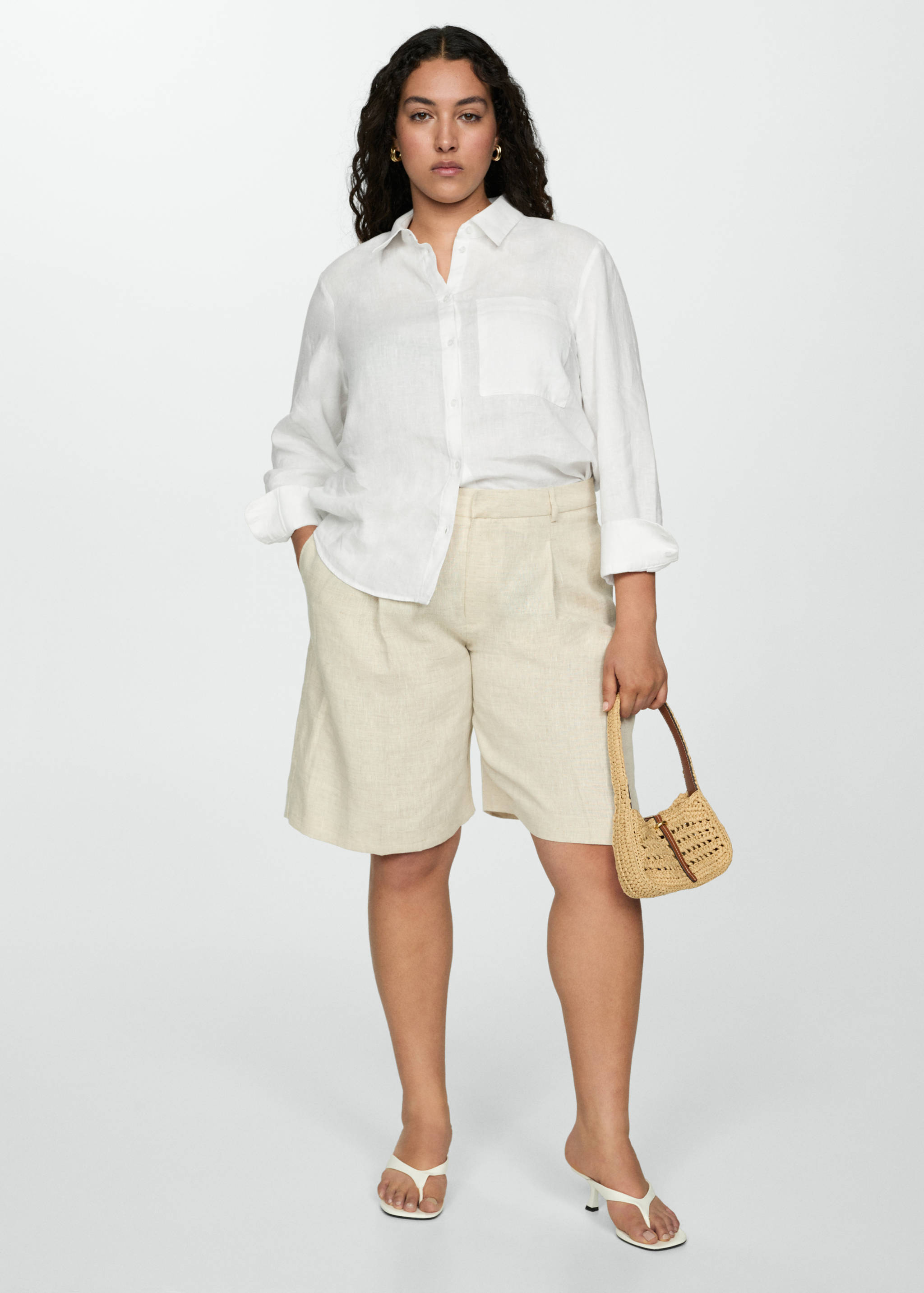 Pocket linen shirt - Details of the article 3