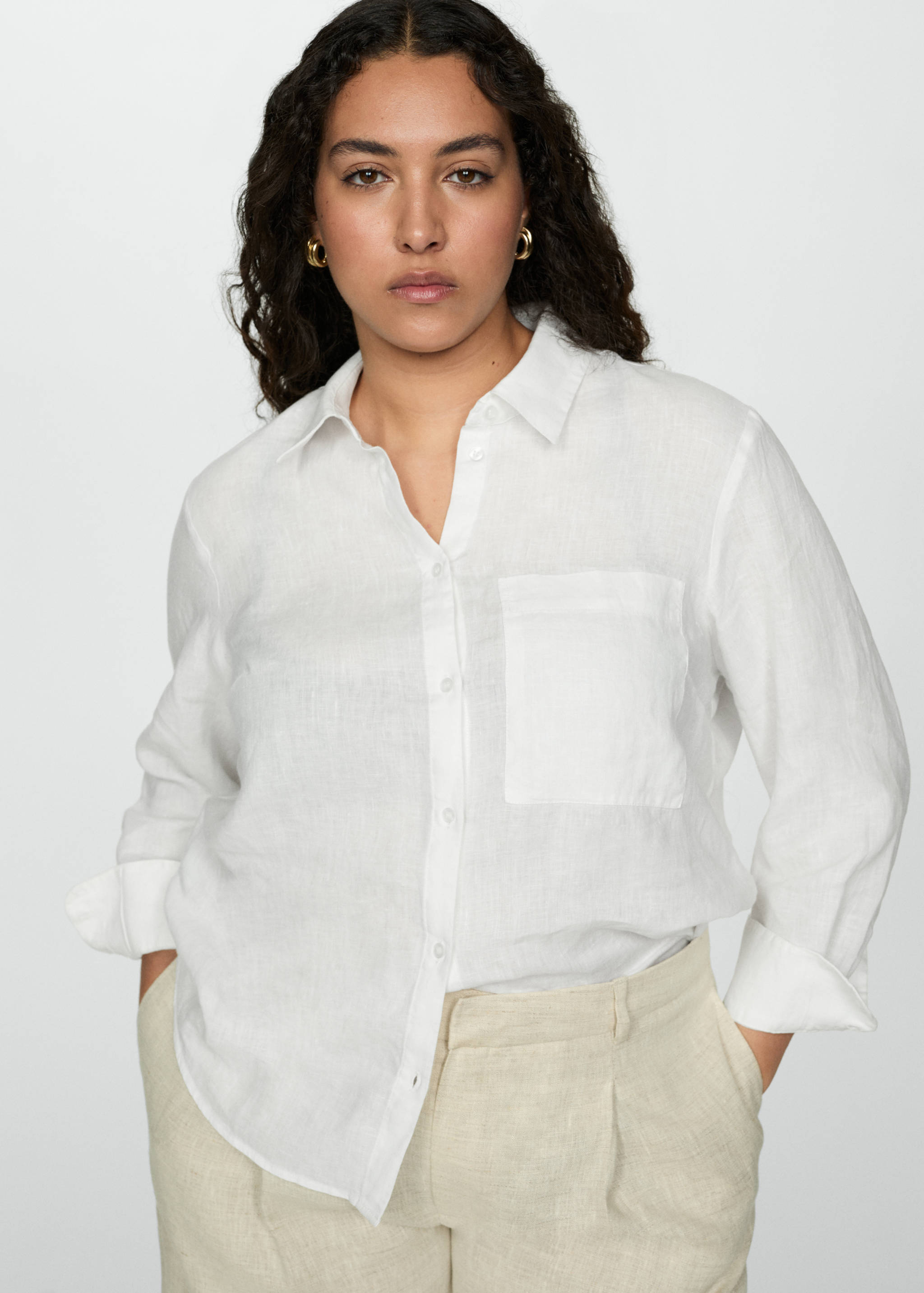 Pocket linen shirt - Details of the article 5