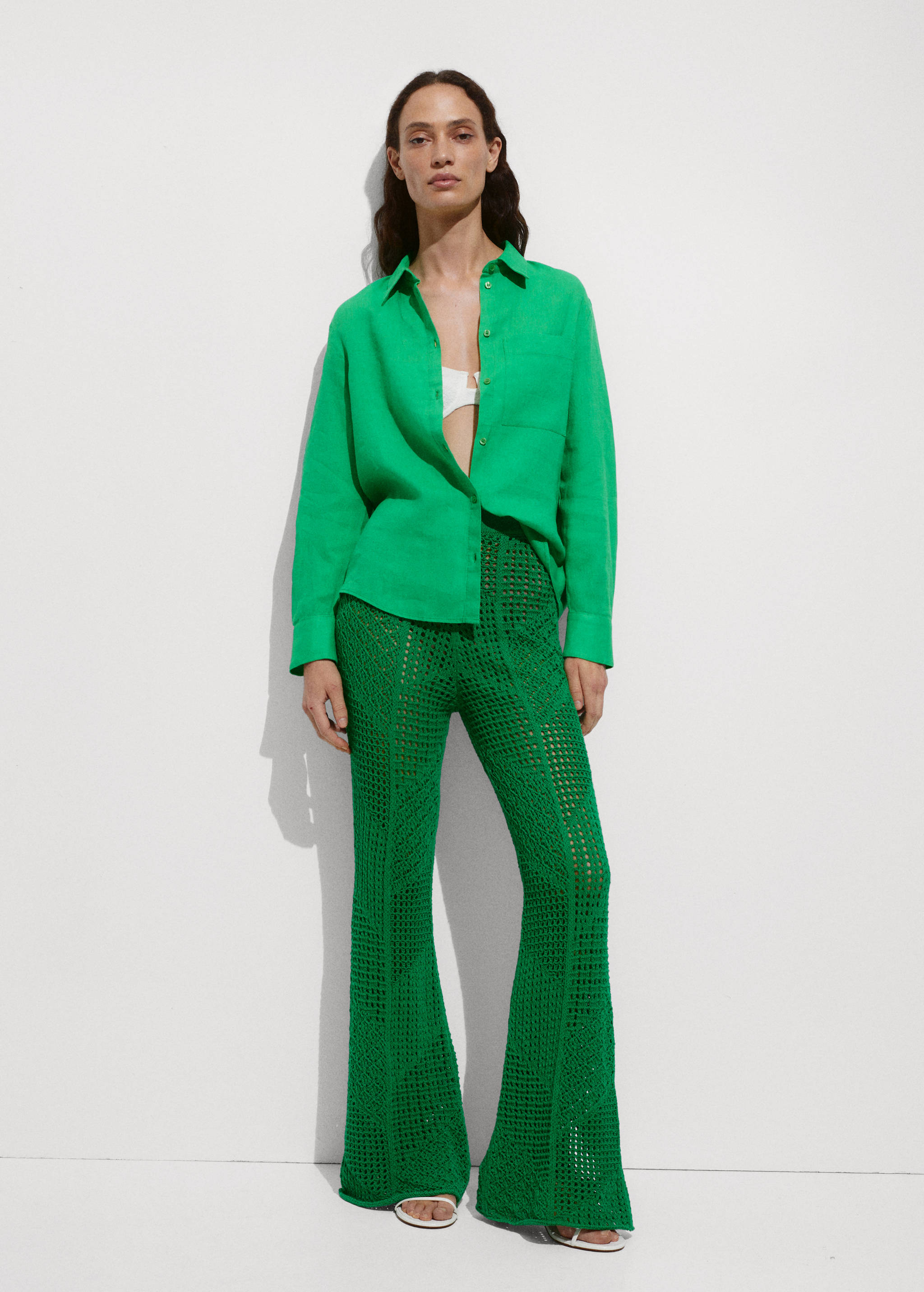 Pocket linen shirt - General plane