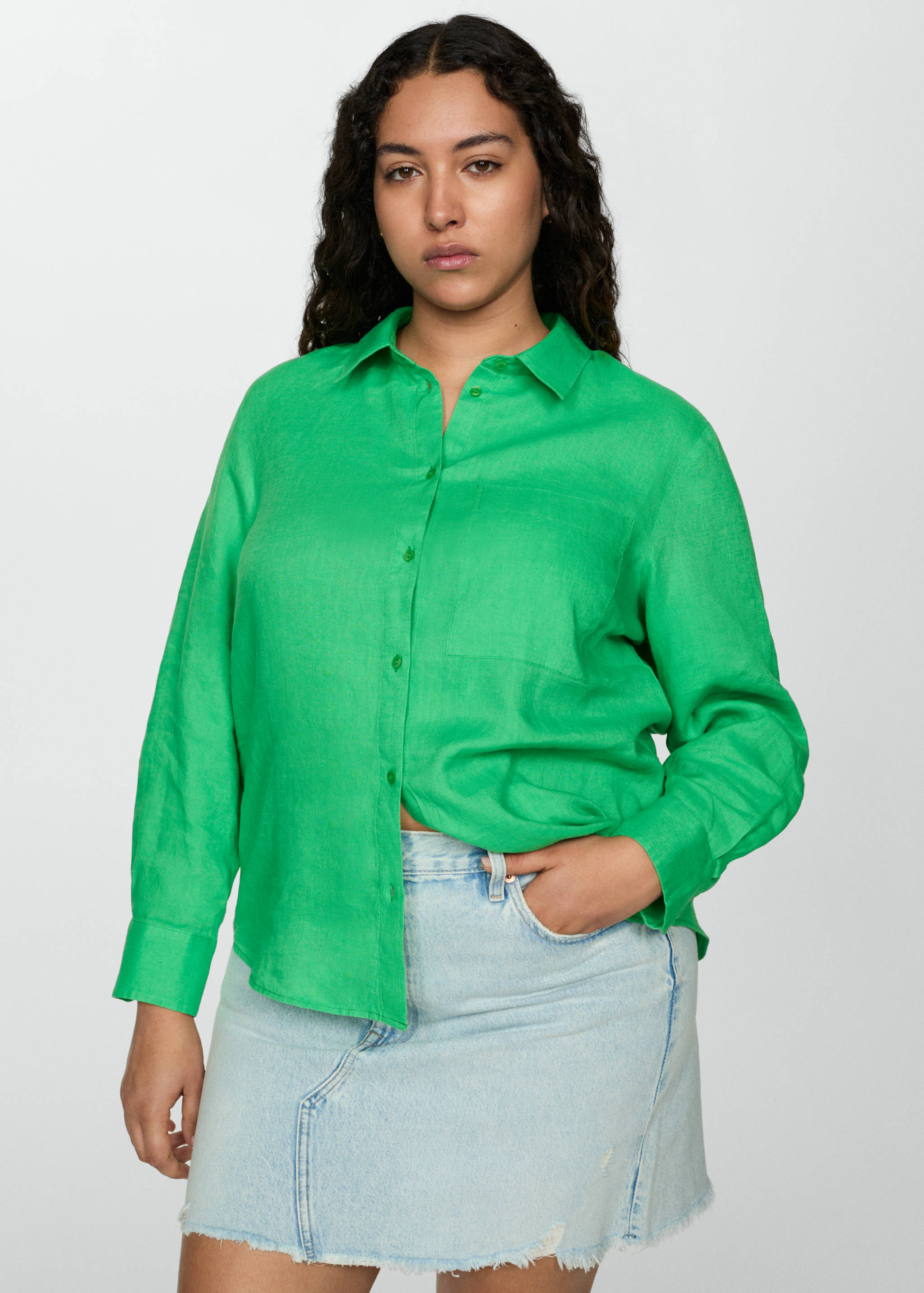 Pocket linen shirt - Details of the article 5