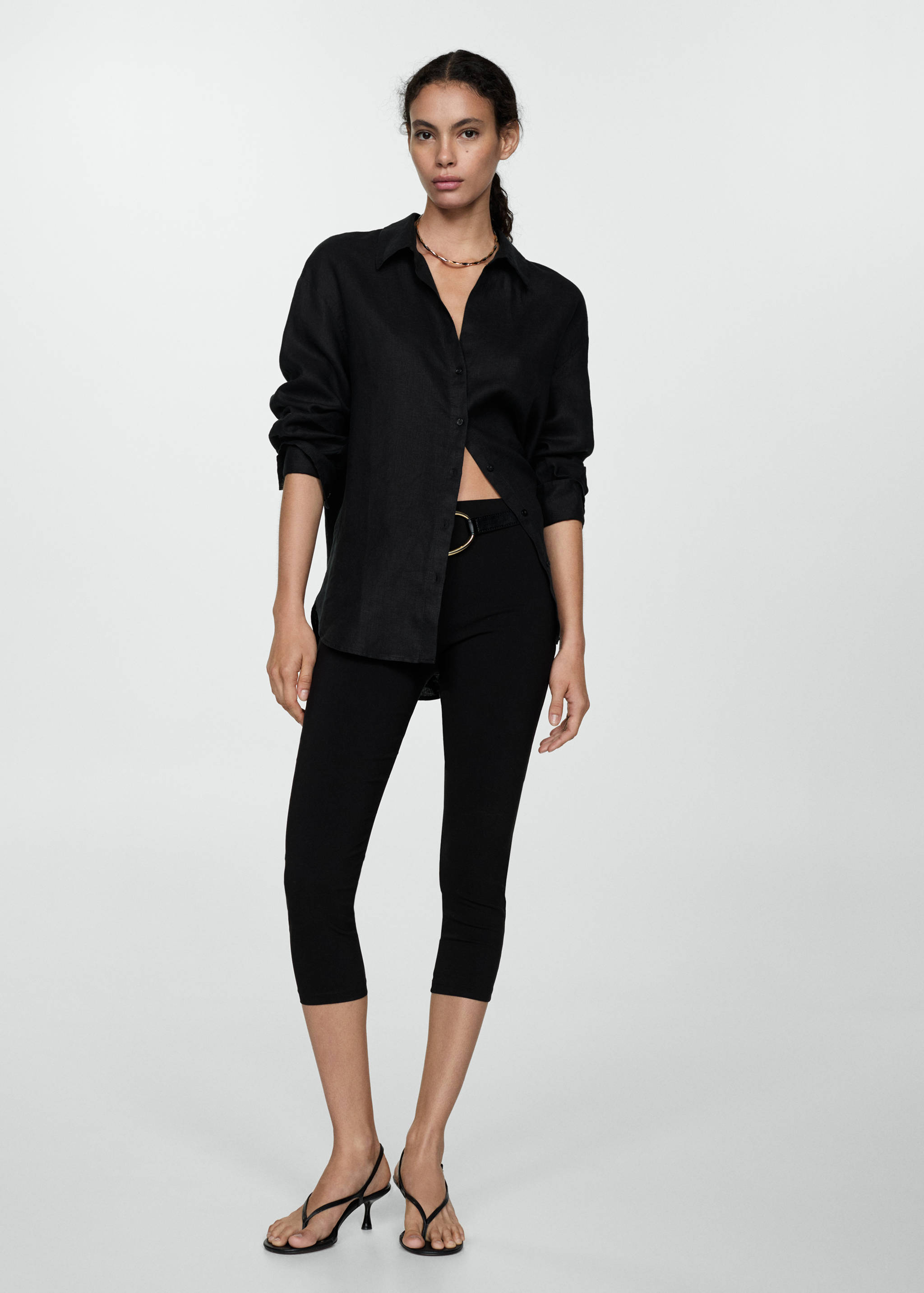 Chemise 100 % lin manches longues - Plan général