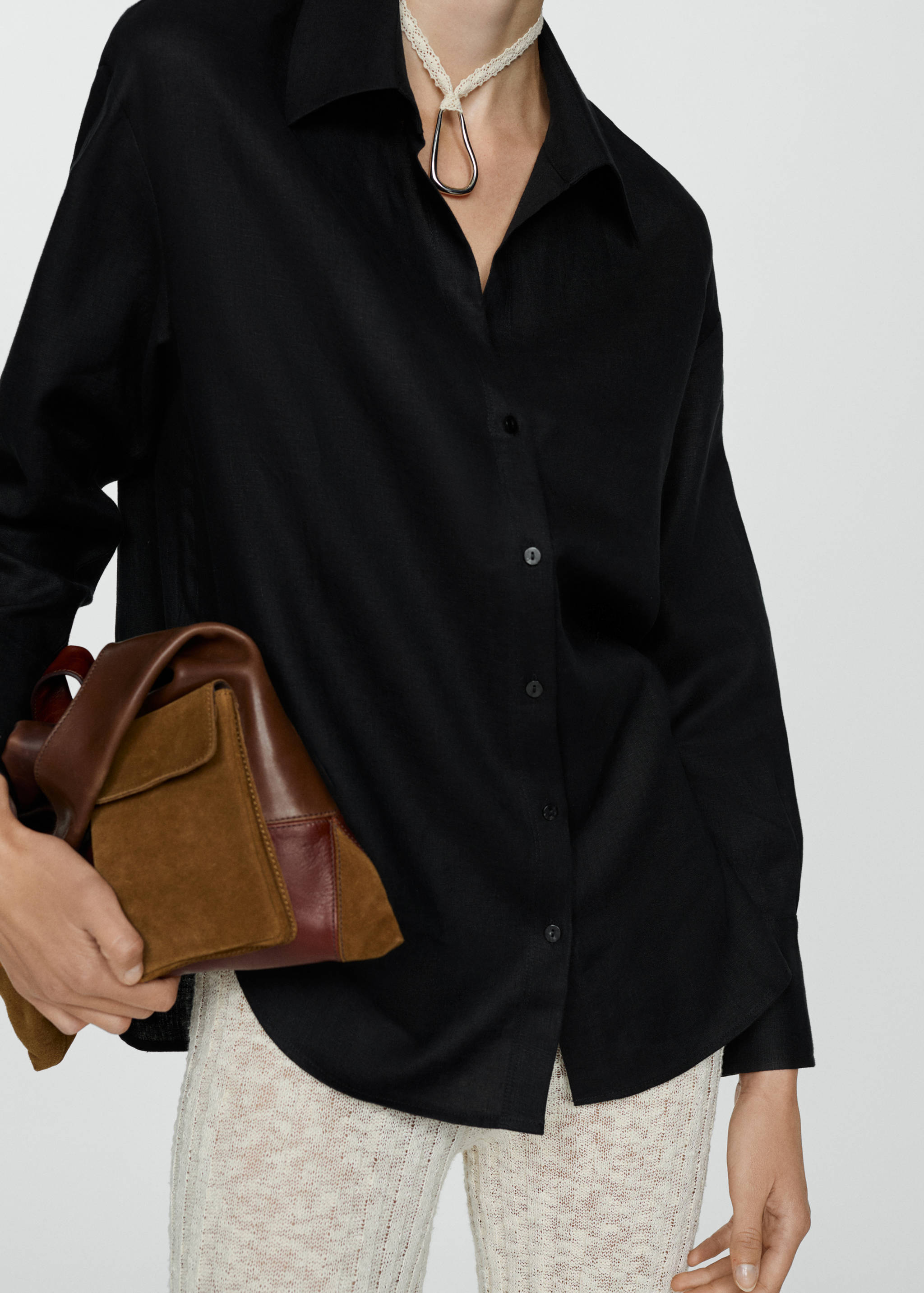 Camisa 100% lino manga larga - Detalle del artículo 3