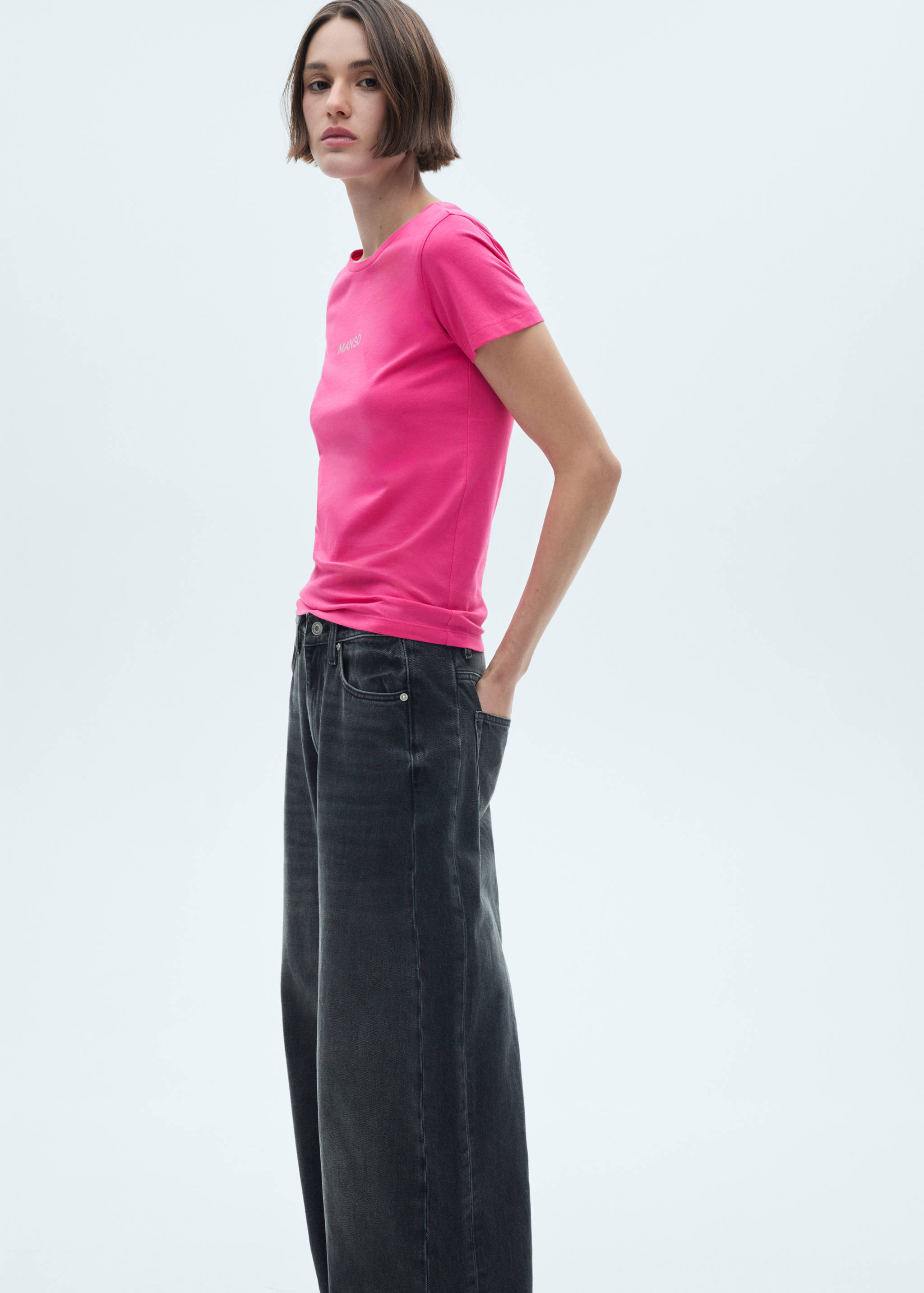 Logo cotton T-shirt - Medium plane