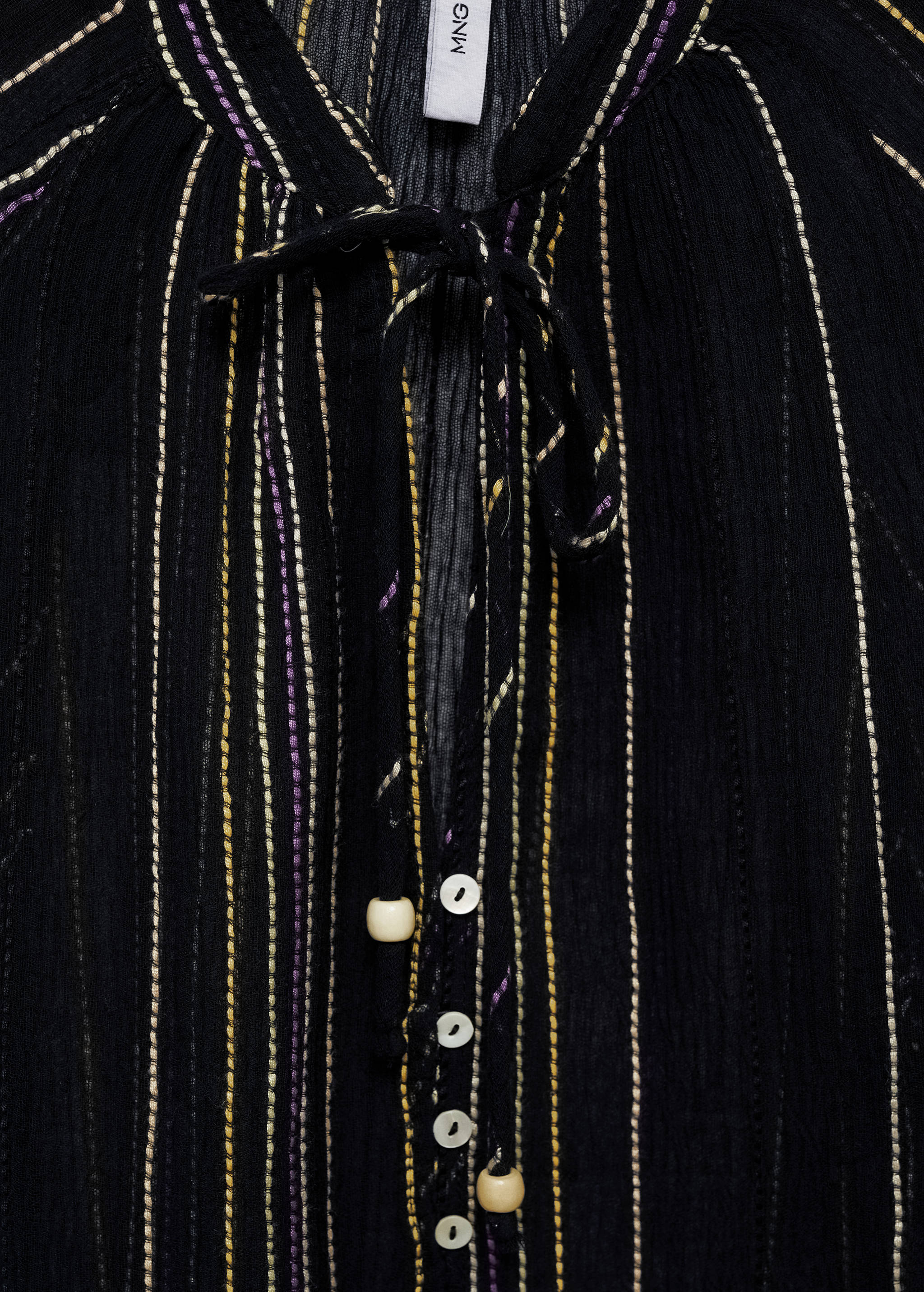 Striped bow blouse - Details of the article 8