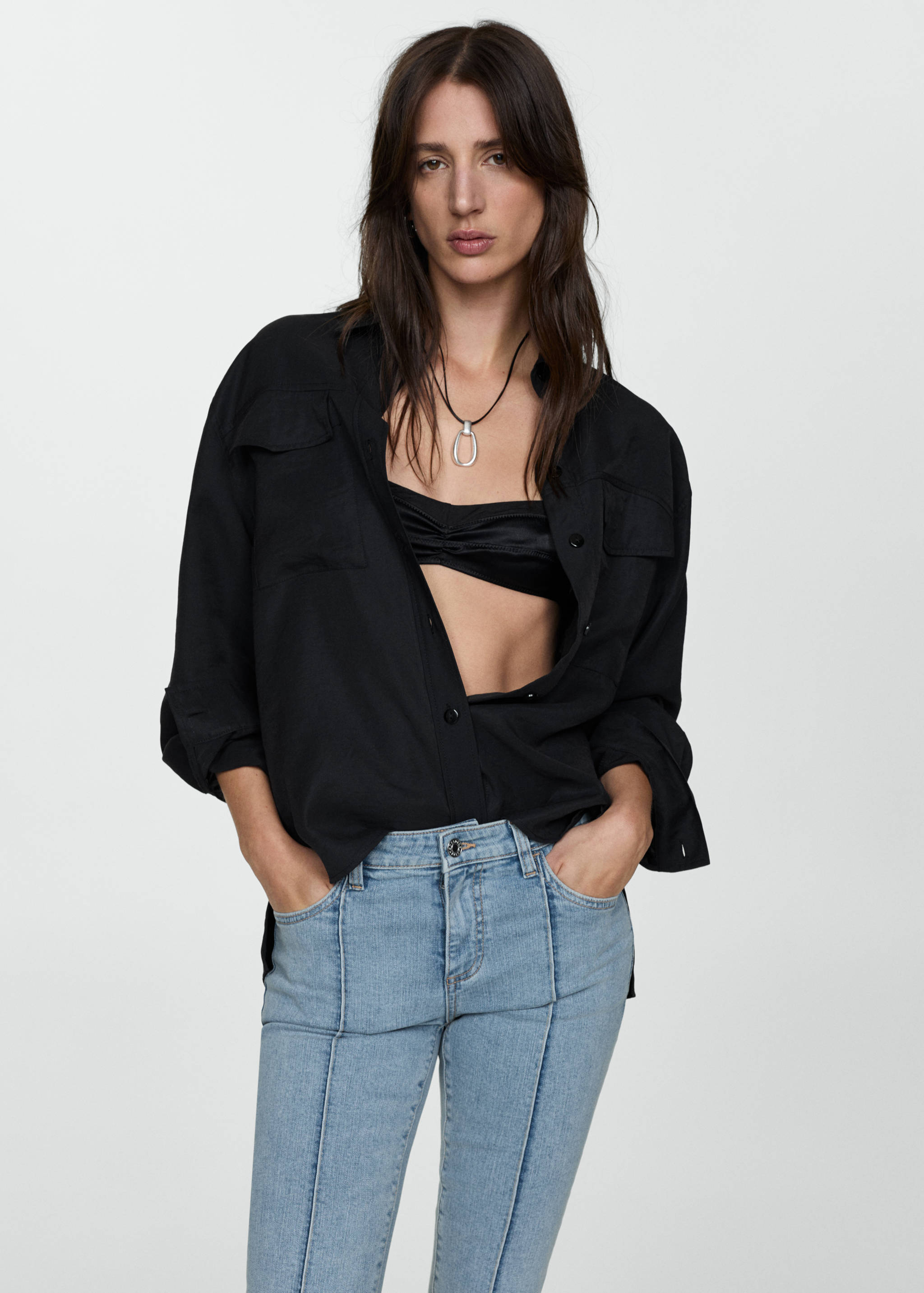 Jean slim capri coutures décoratives - Détail de l'article 1