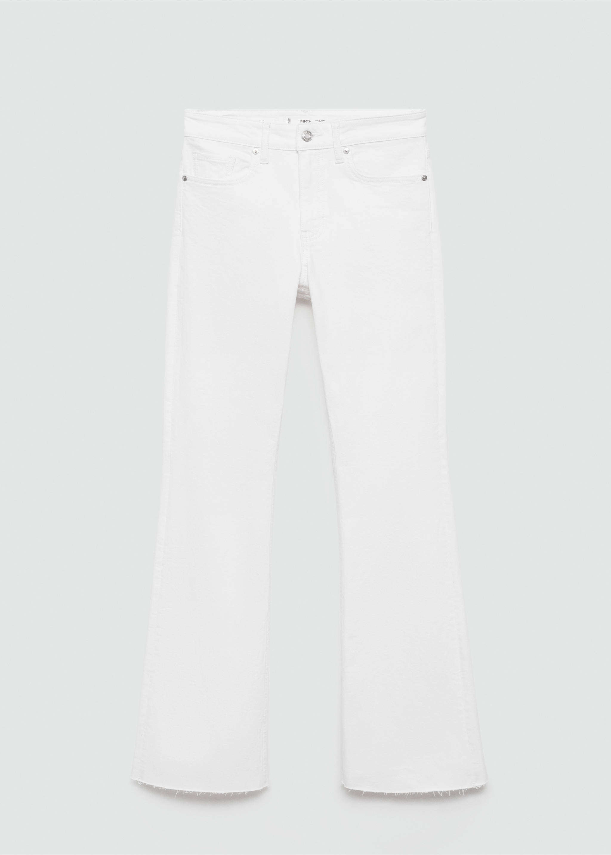 Jeans flare tiro medio - Artículo sin modelo, Blanco. Ref: 77020357-00.