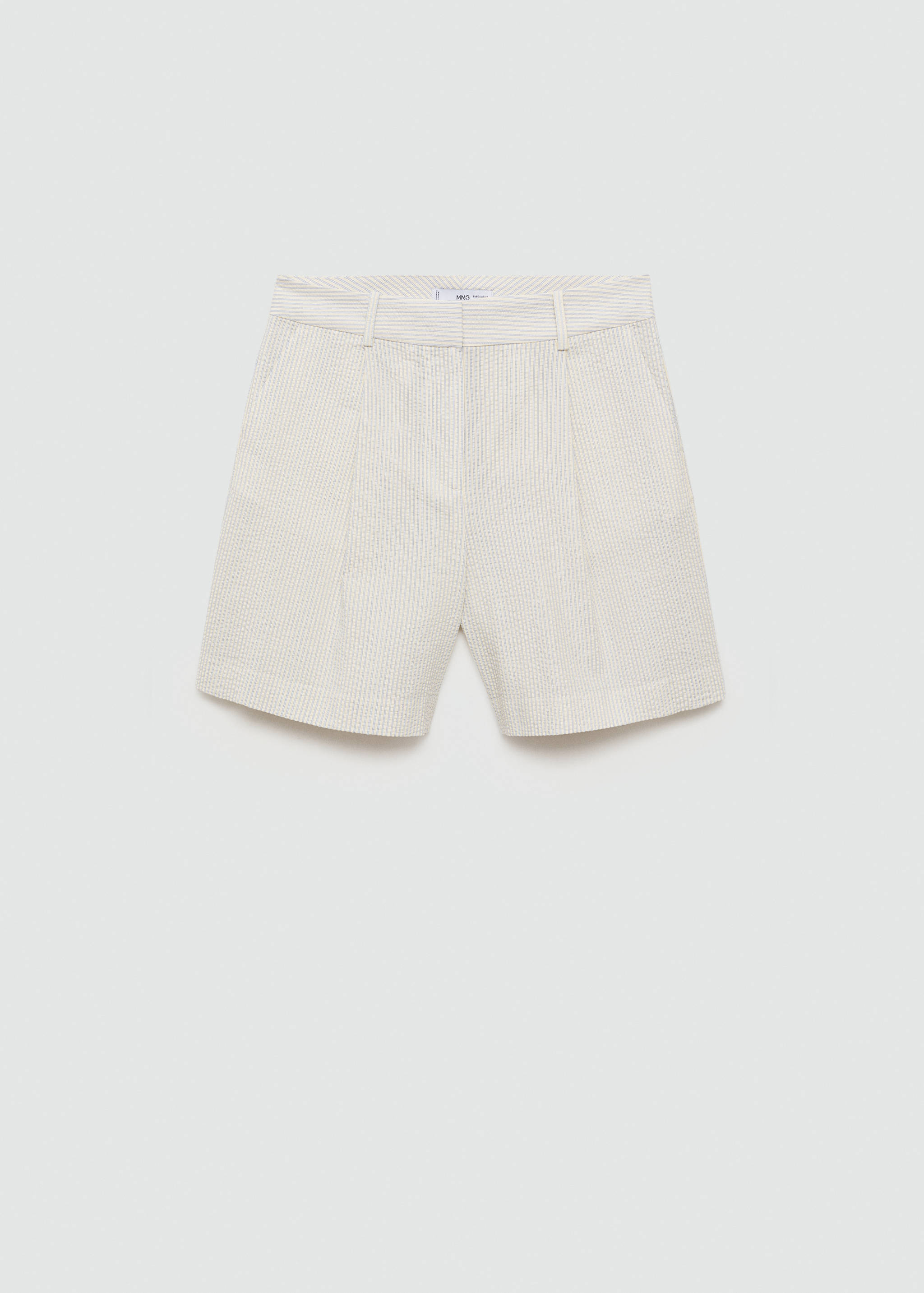 Striped cotton Bermuda shorts - Article without model