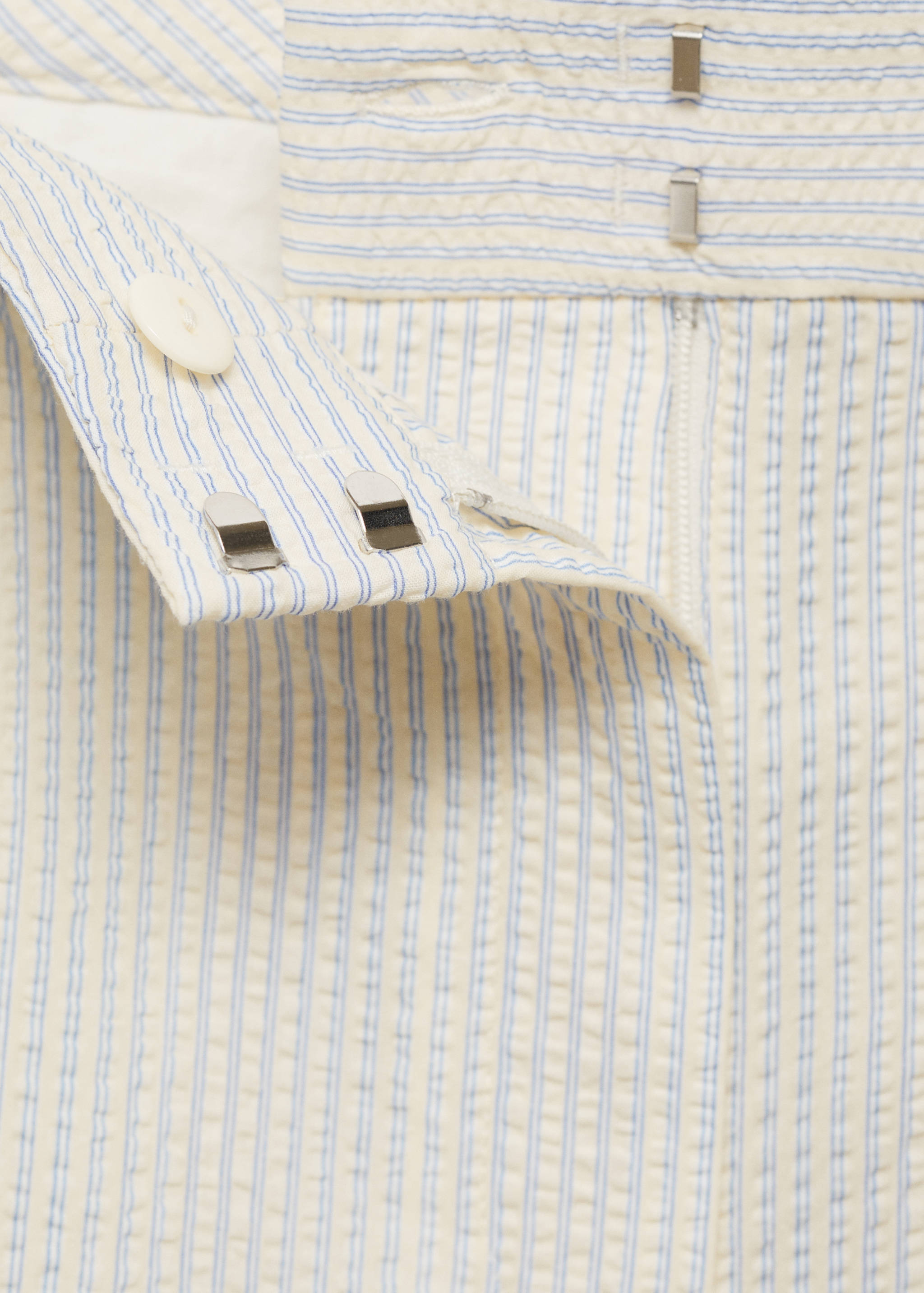 Striped cotton Bermuda shorts - Details of the article 8