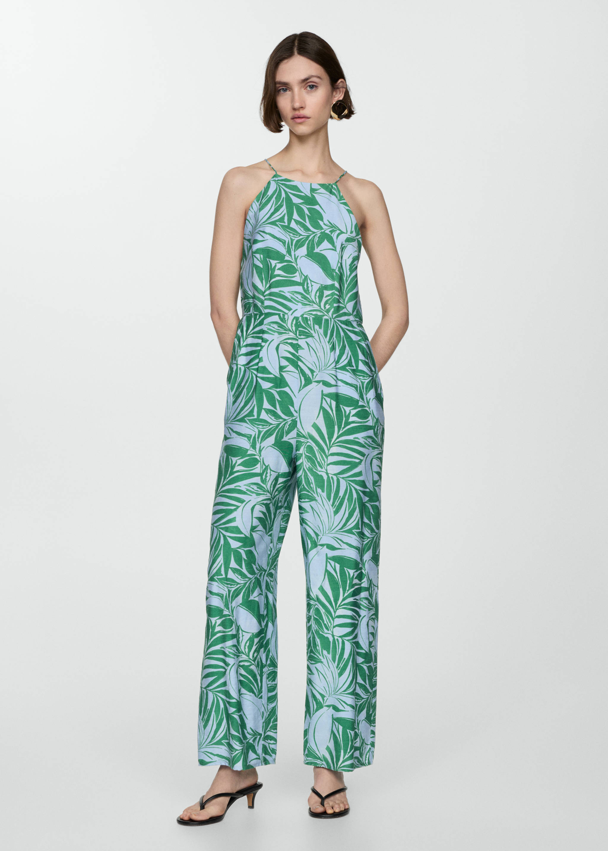 Floral print jumpsuit - General plane
