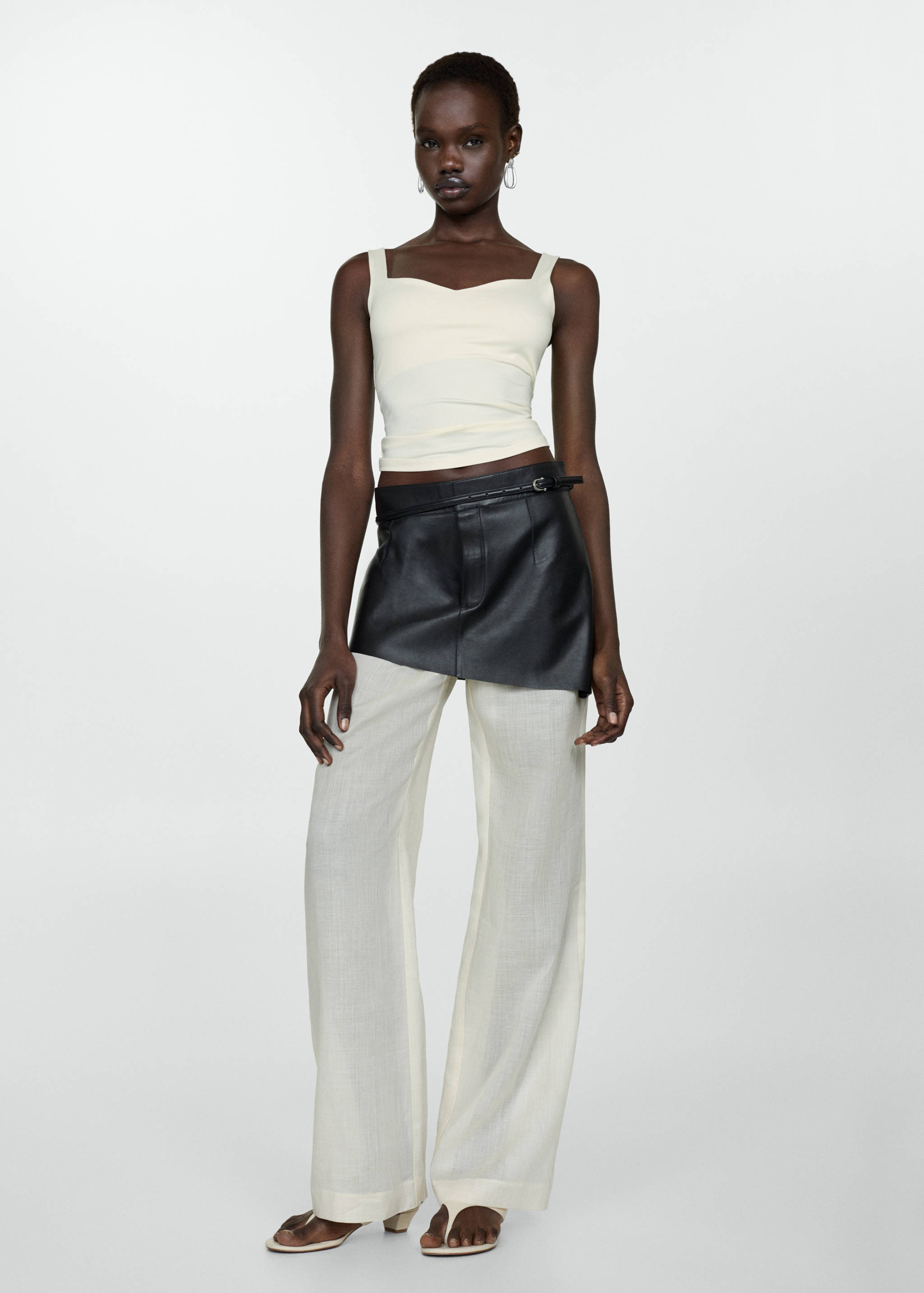 针织吊带上衣 - null