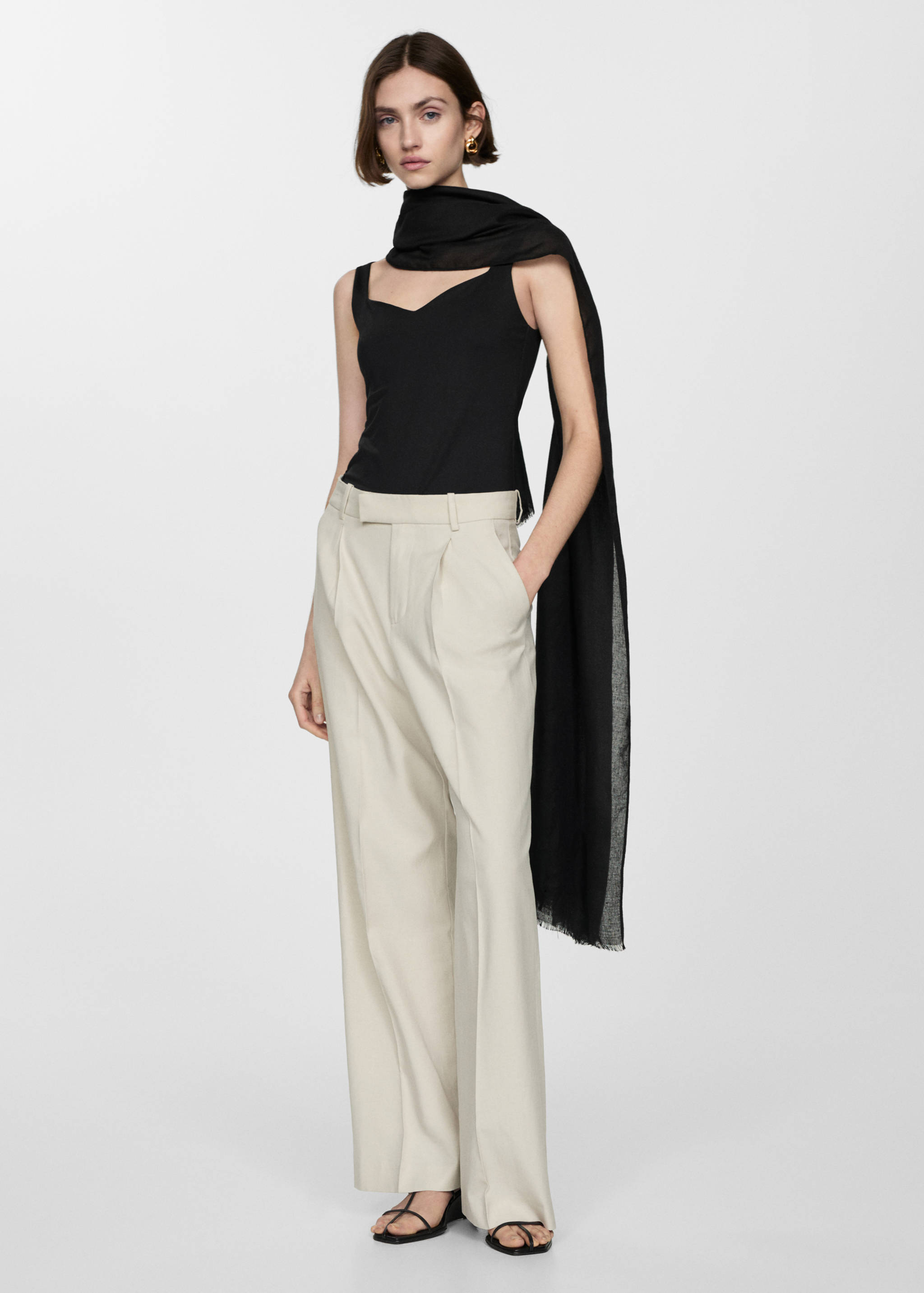 针织吊带上衣 - null