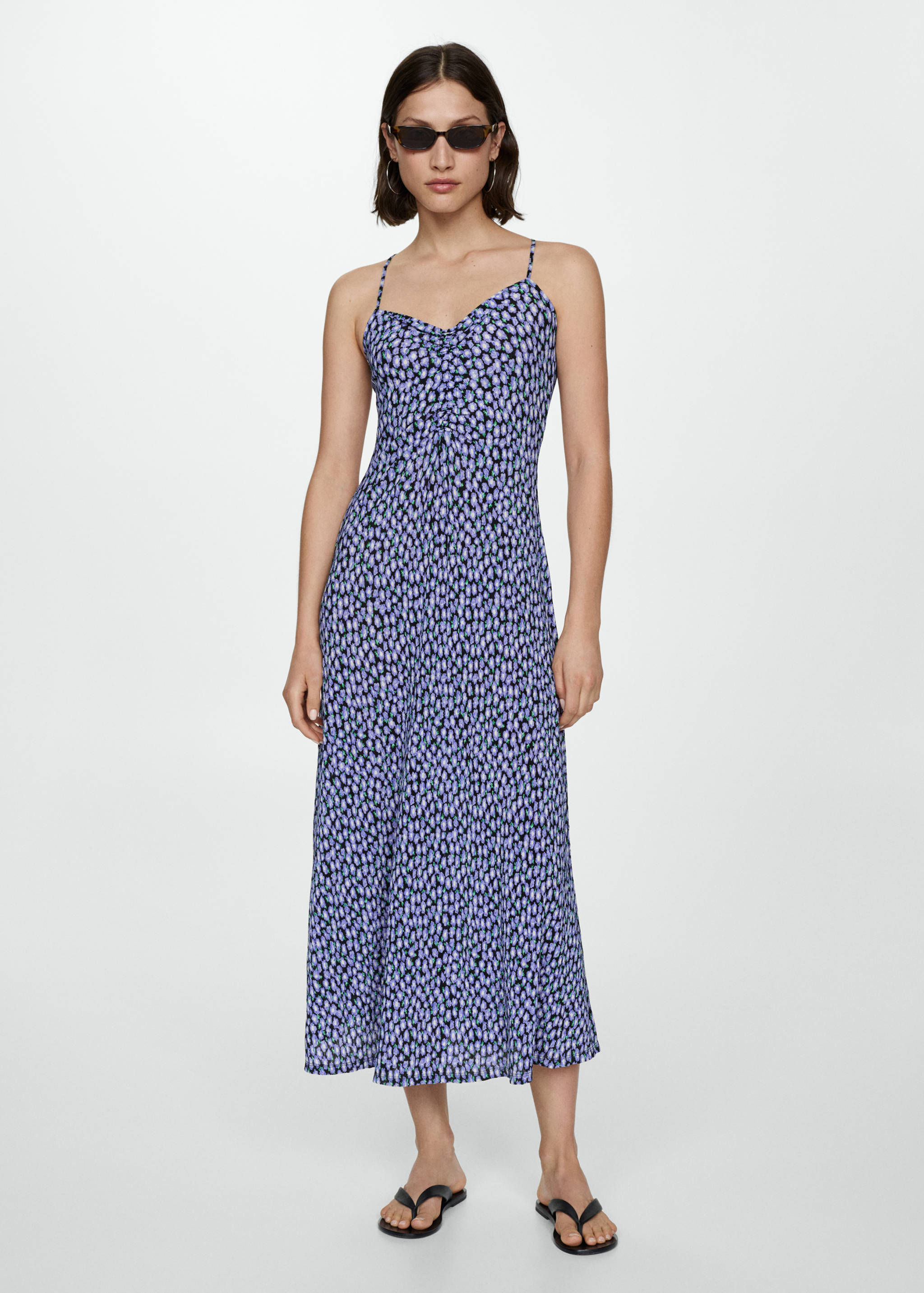 Long printed dress - General plane