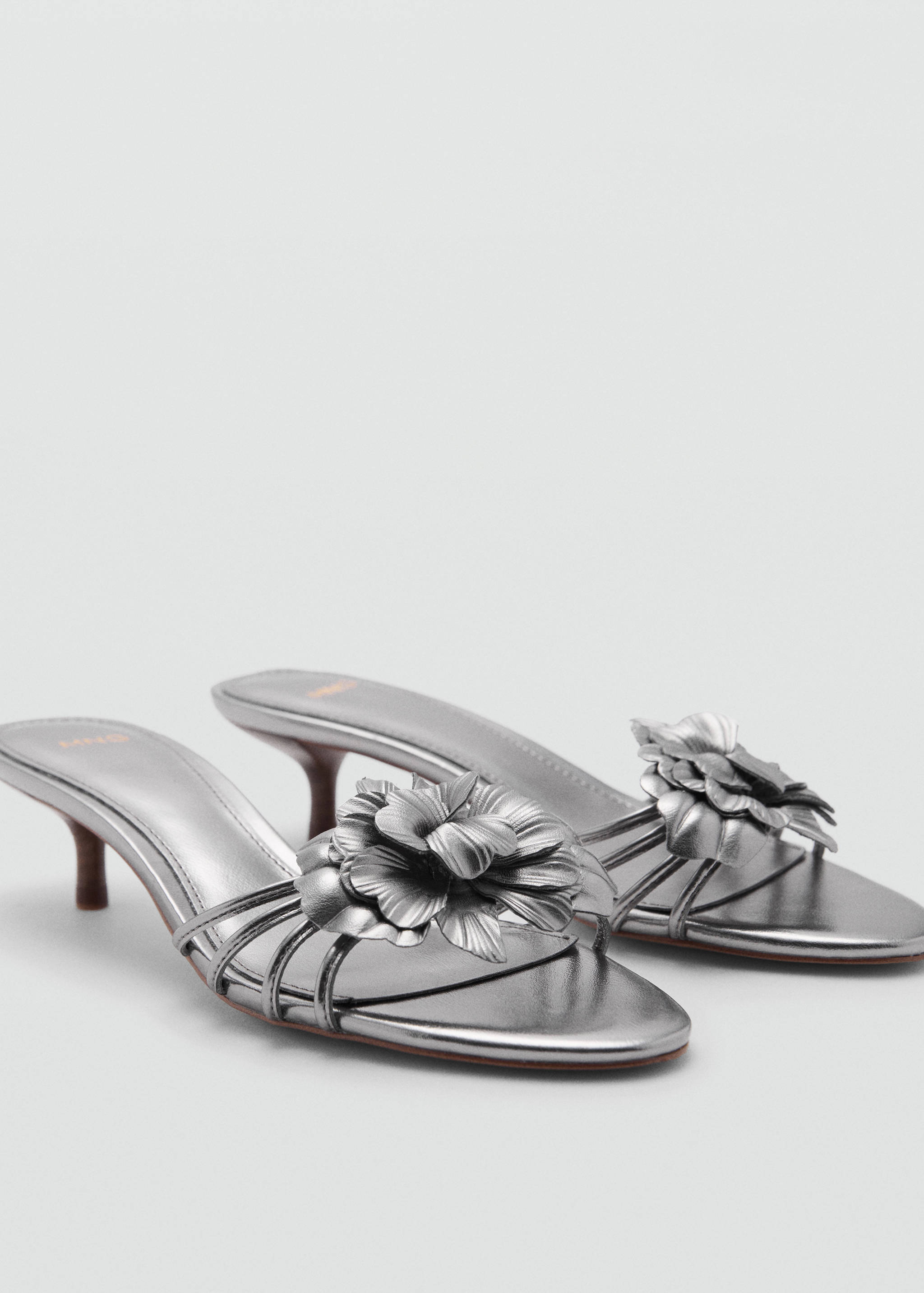 Floral heeled sandals - Medium plane