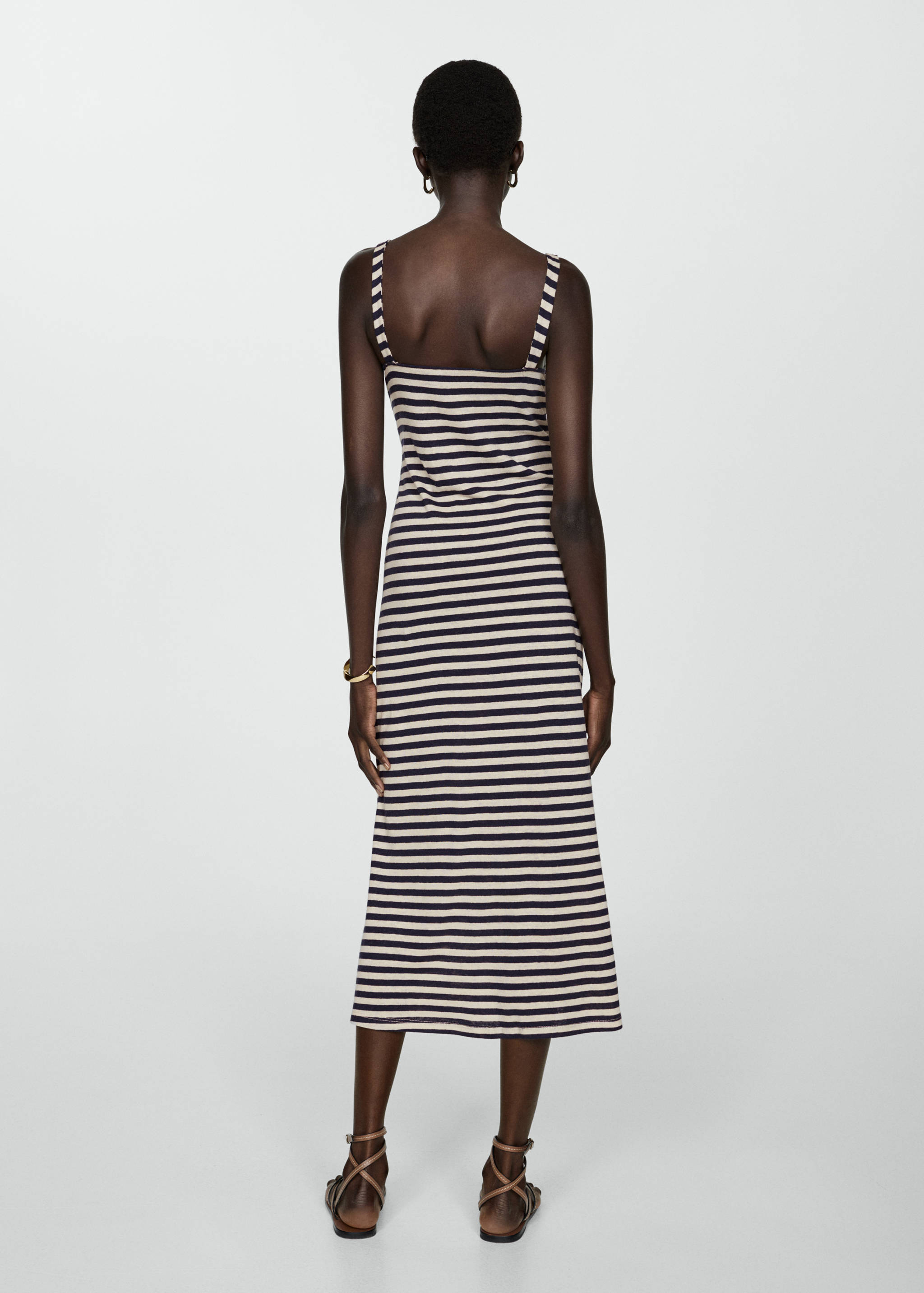 Linen dress with knot detail - Reverse of the article