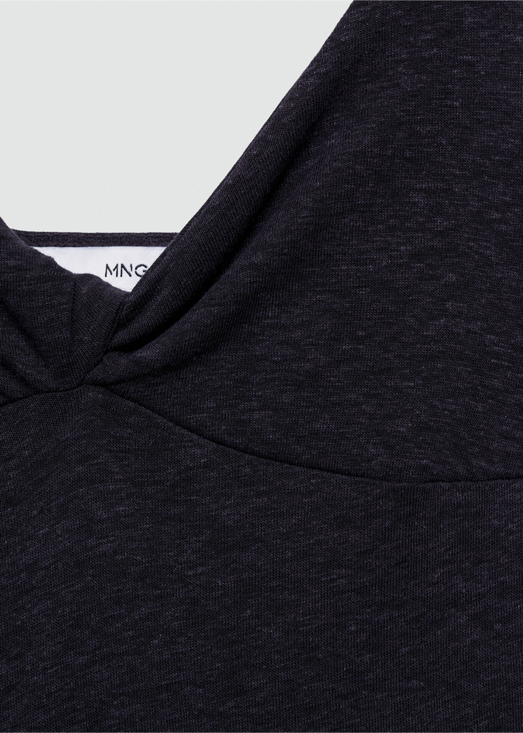 Robe lin détail nœud - Détail de l'article 8, Bleu marine foncé. Ref: 77020371-00.