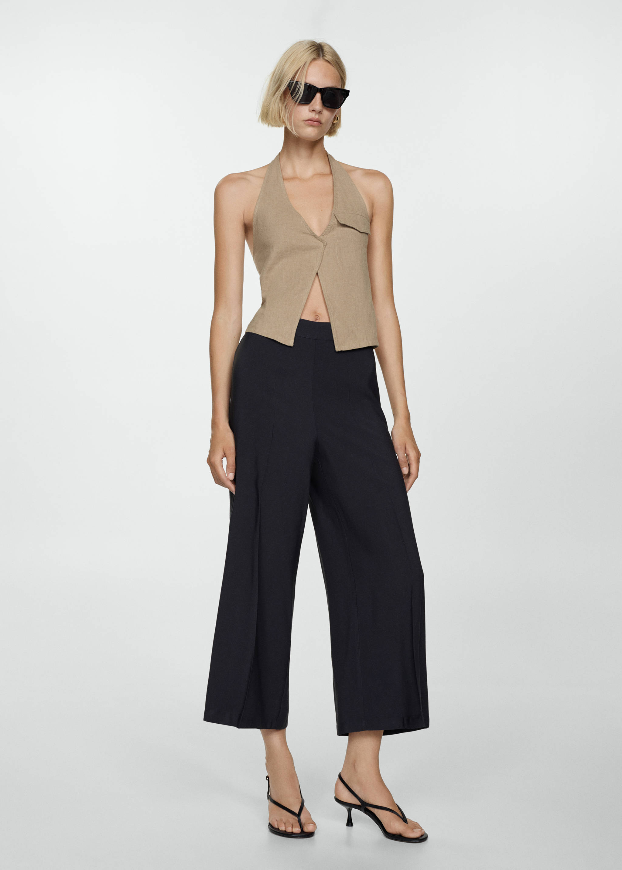 Pantalon crop fluide - Plan général