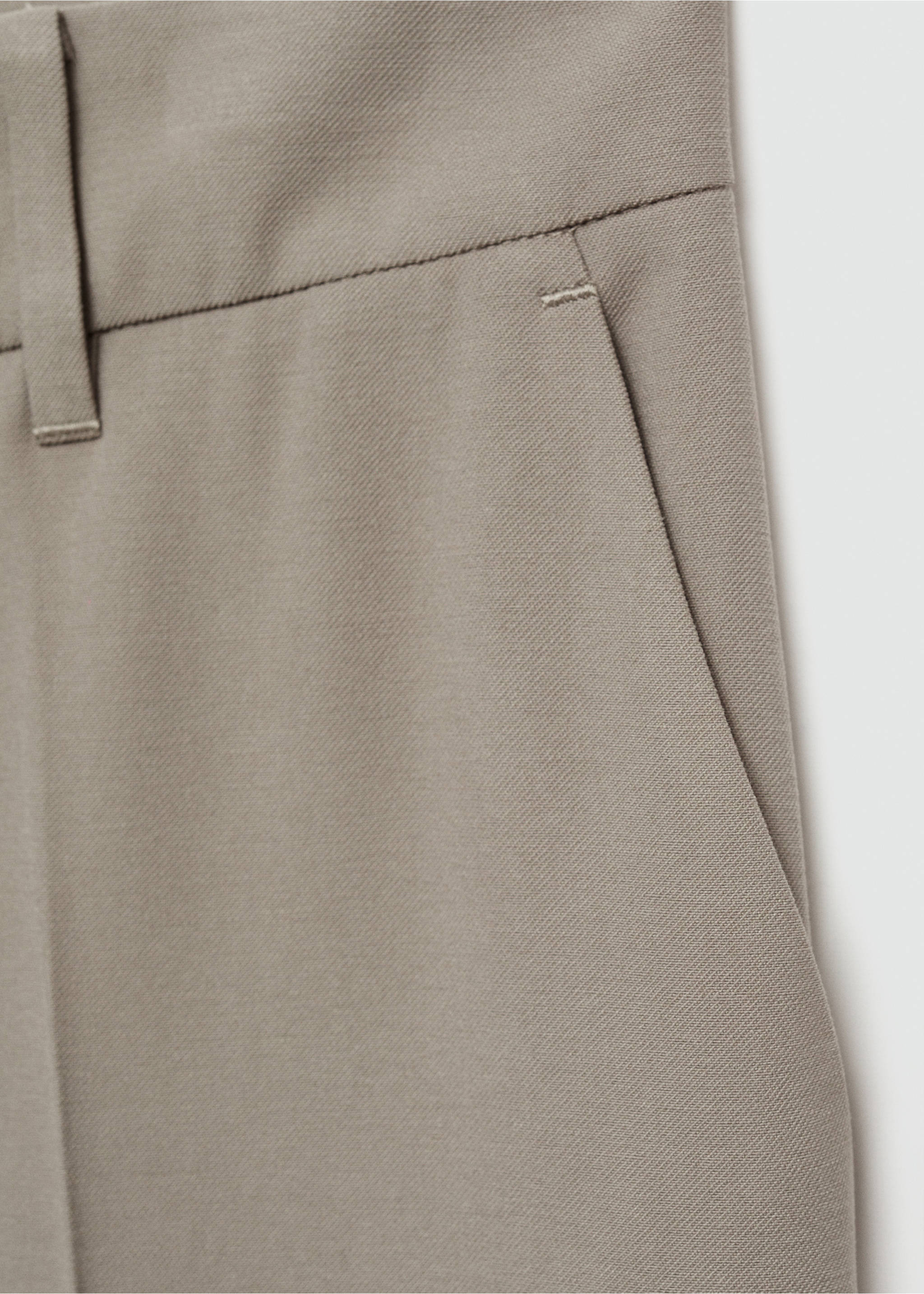 Wide leg pleated trousers - Details of the article 0, Grey. Ref: 77020374-00.