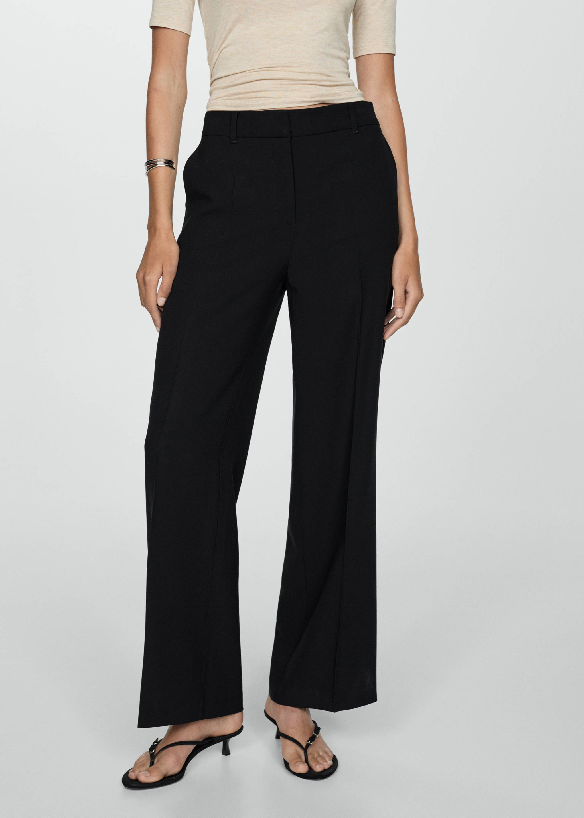 Pantalon pinces wideleg - Plan moyen