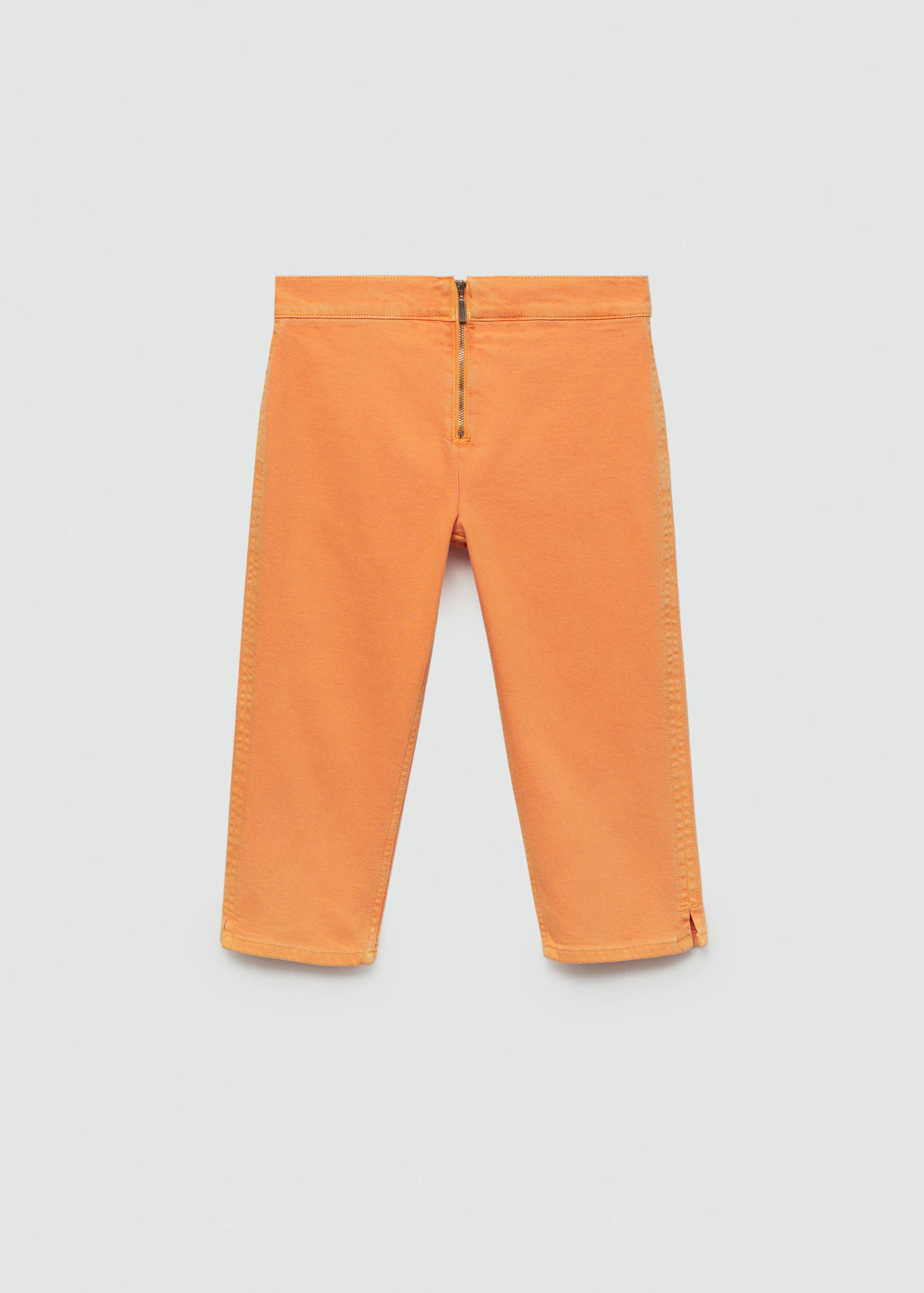 Slim-fit capri jeans with zip - Article without model