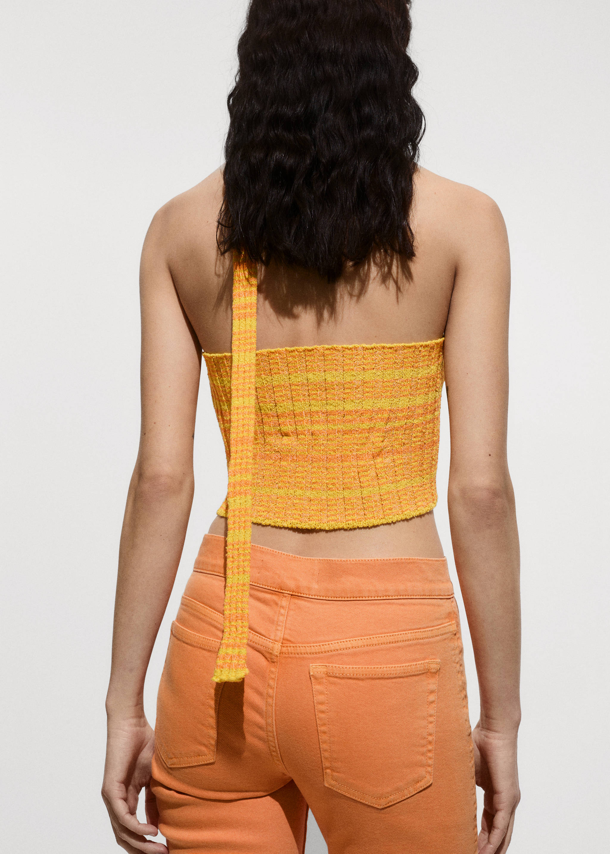 Knit asymmetric top - Reverse of the article