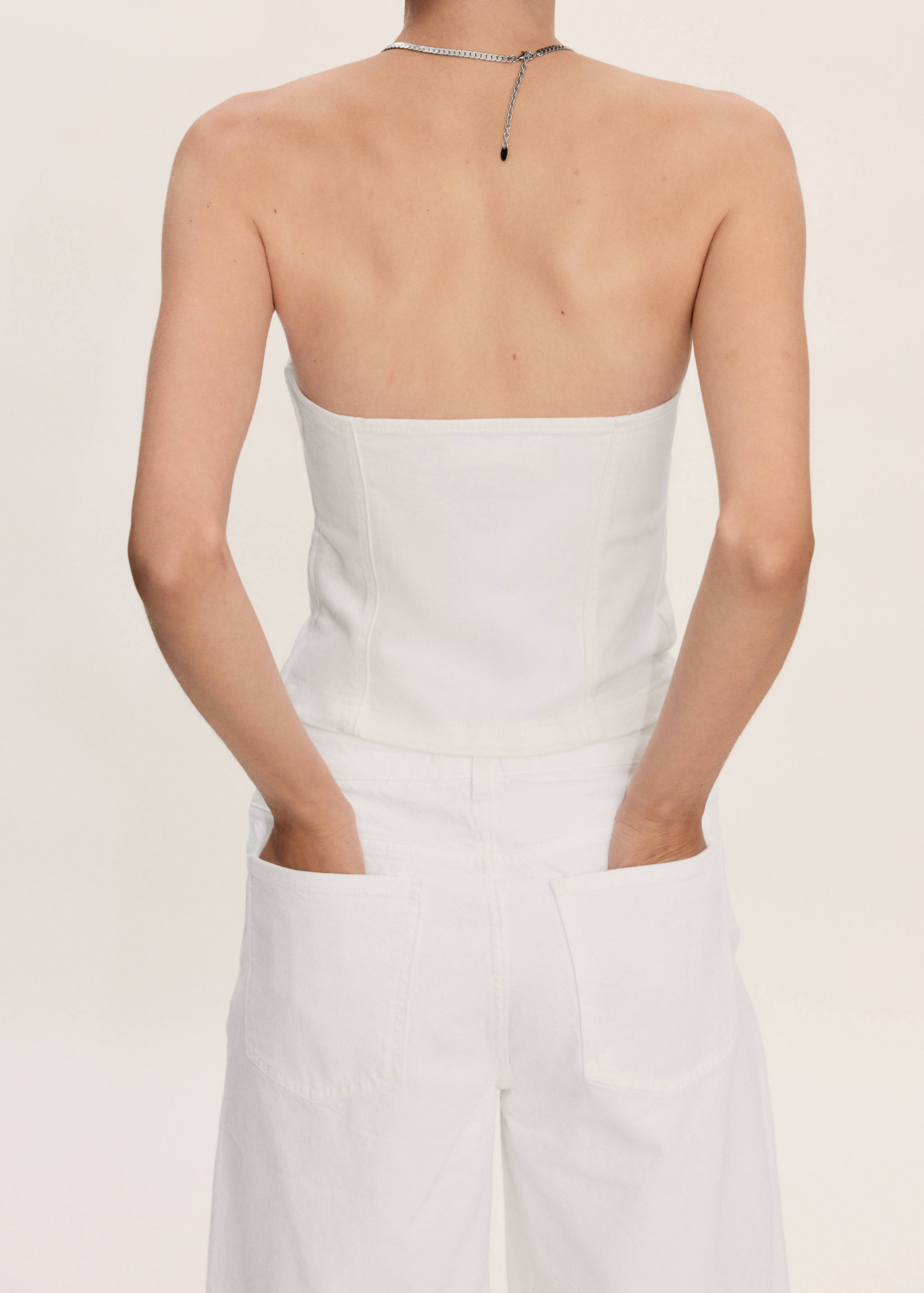 超大版型牛仔百慕大短裤 - null