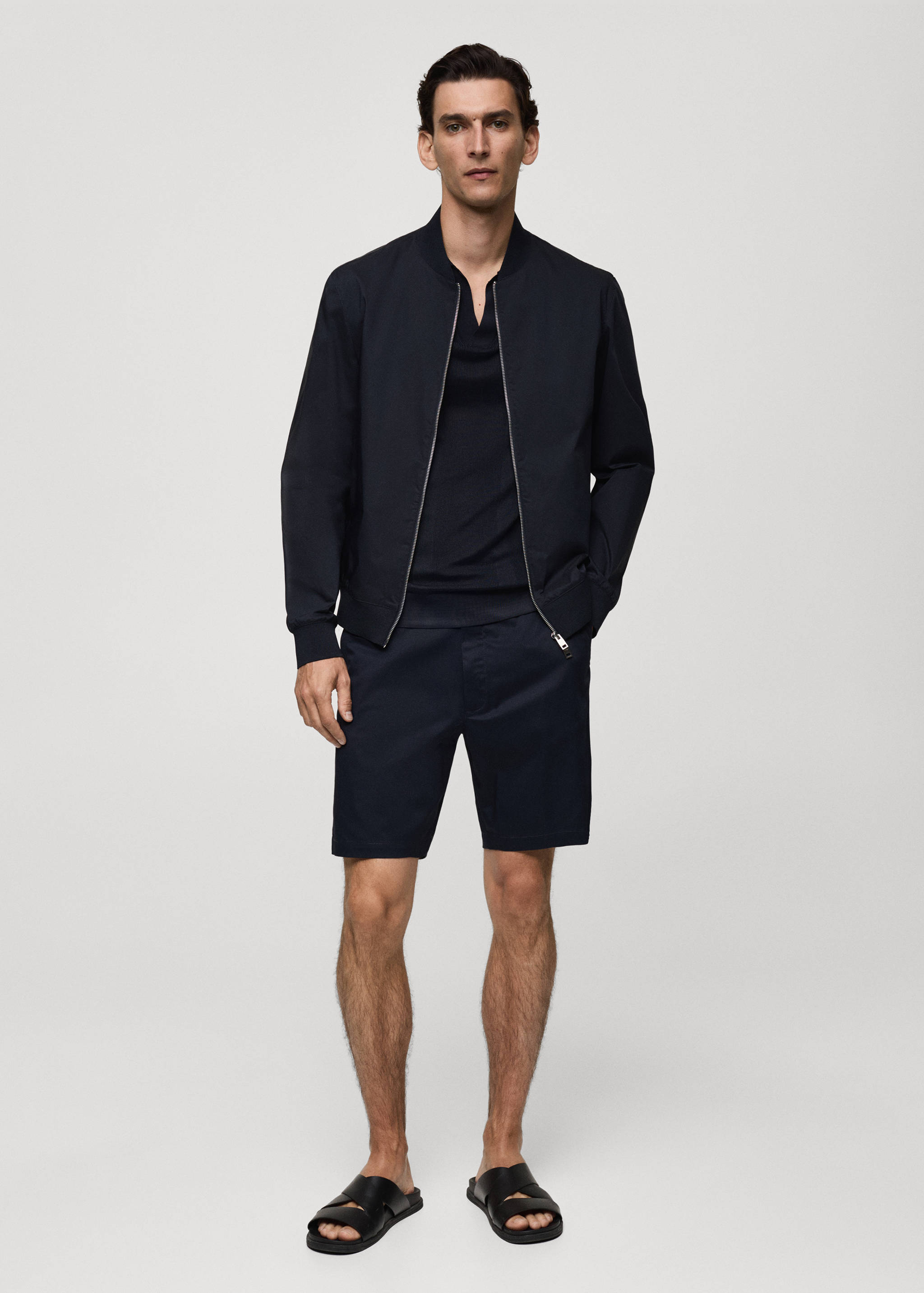 Veste bomber fermeture Éclair - Plan général