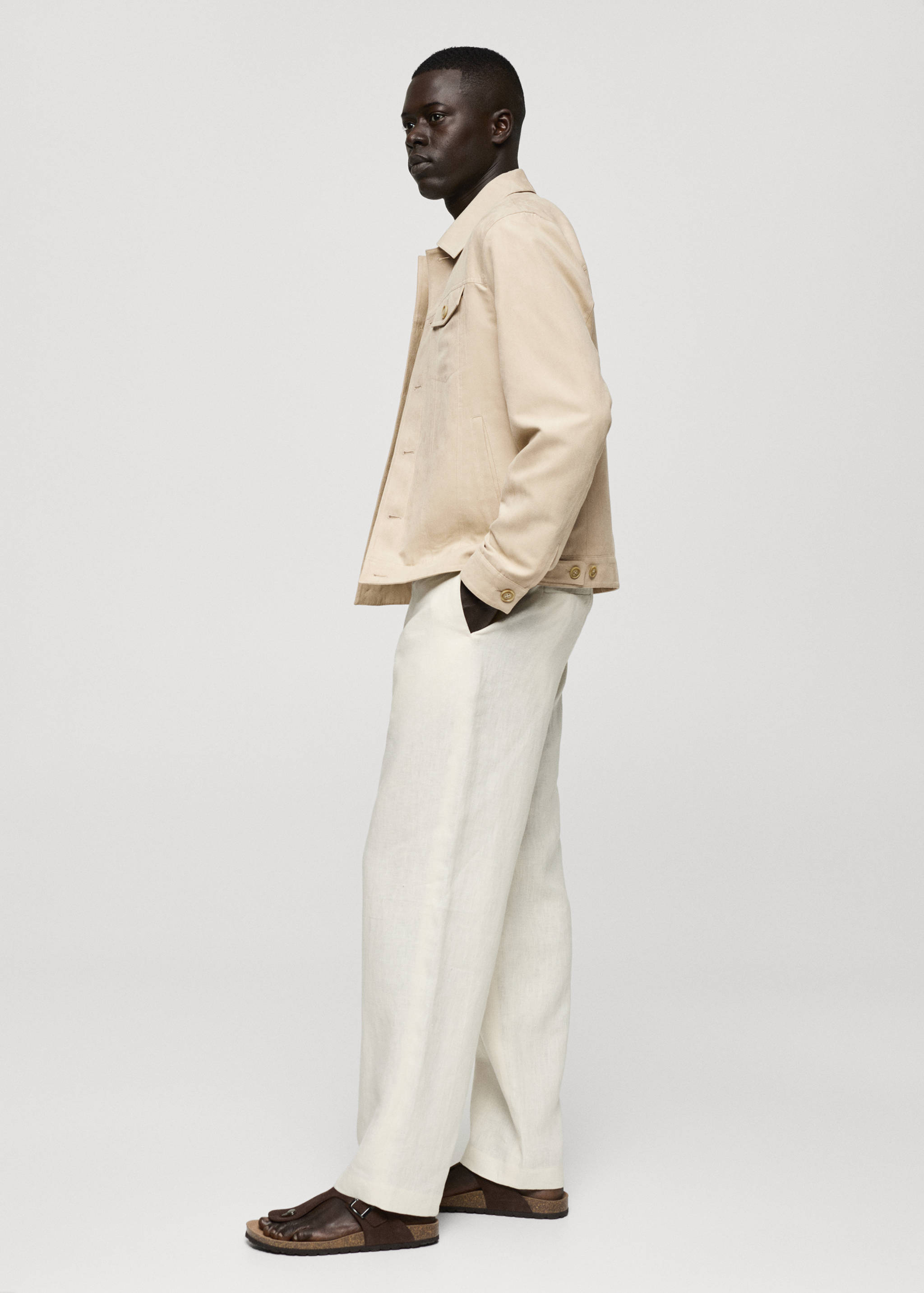 Suede-effect jacket with pockets - Details of the article 2