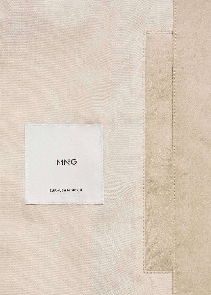 Suede-effect jacket with pockets — Beige