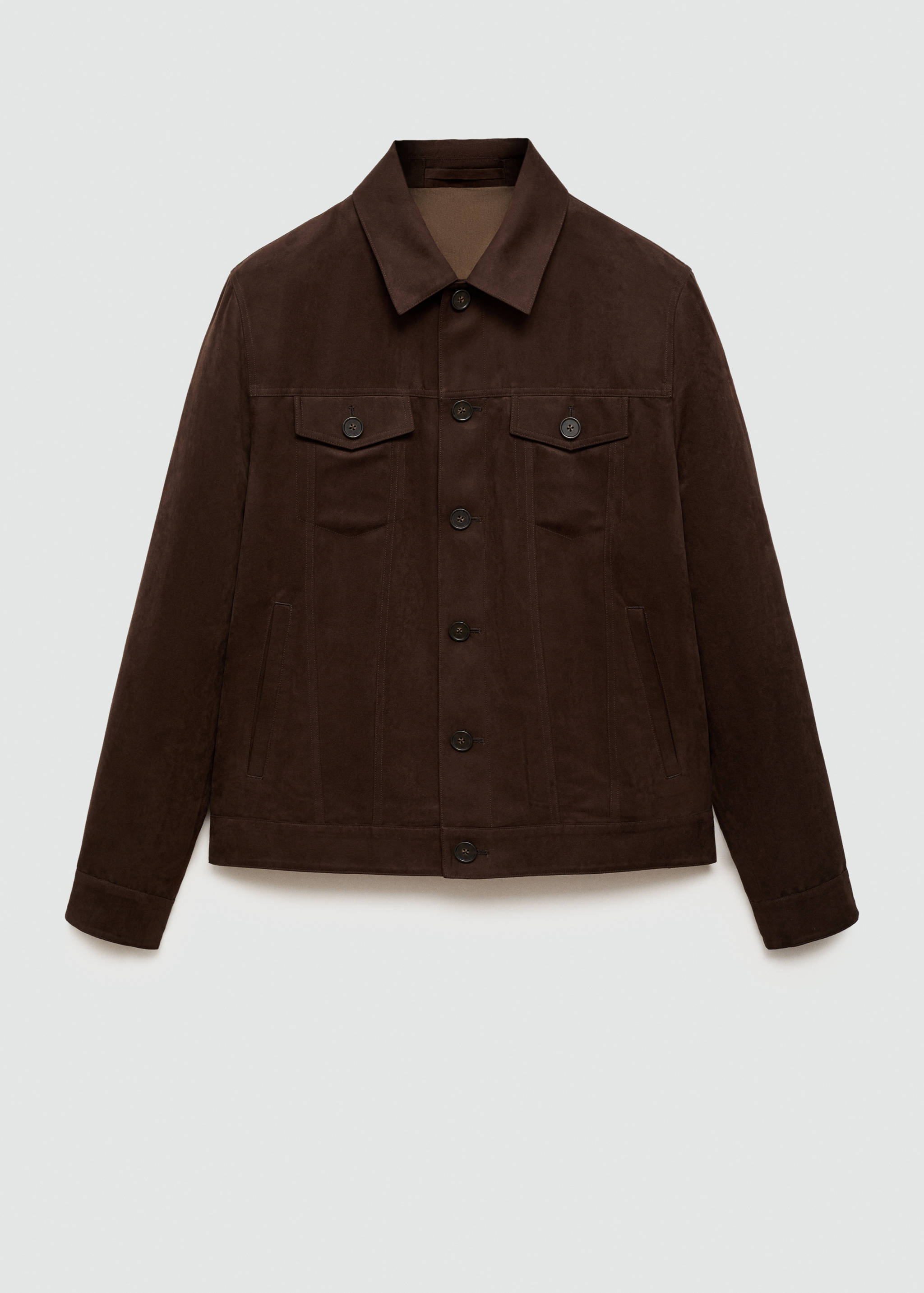 Suede-effect jacket with pockets - Article without model