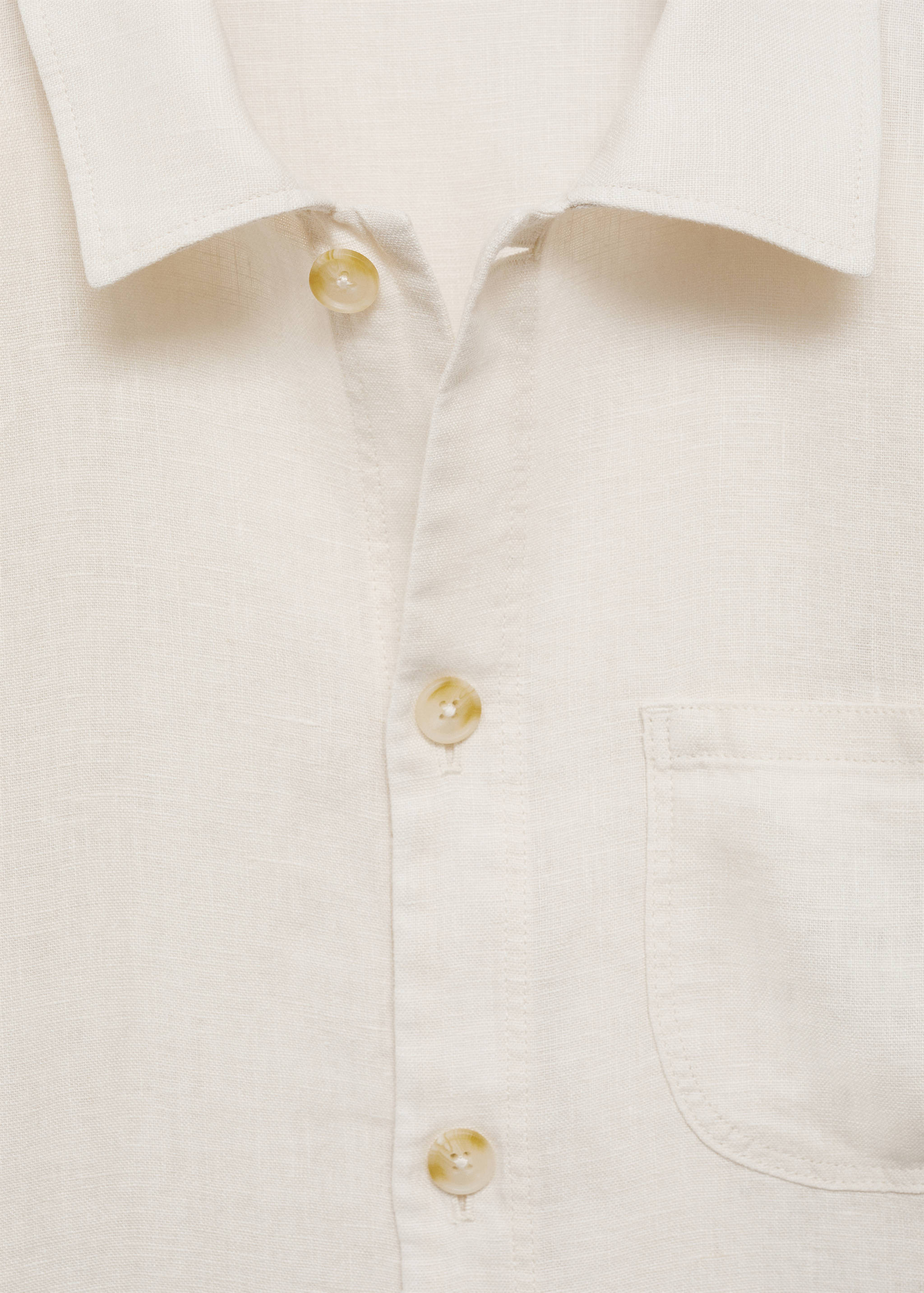 100% linen overshirt with pockets - Details of the article 8