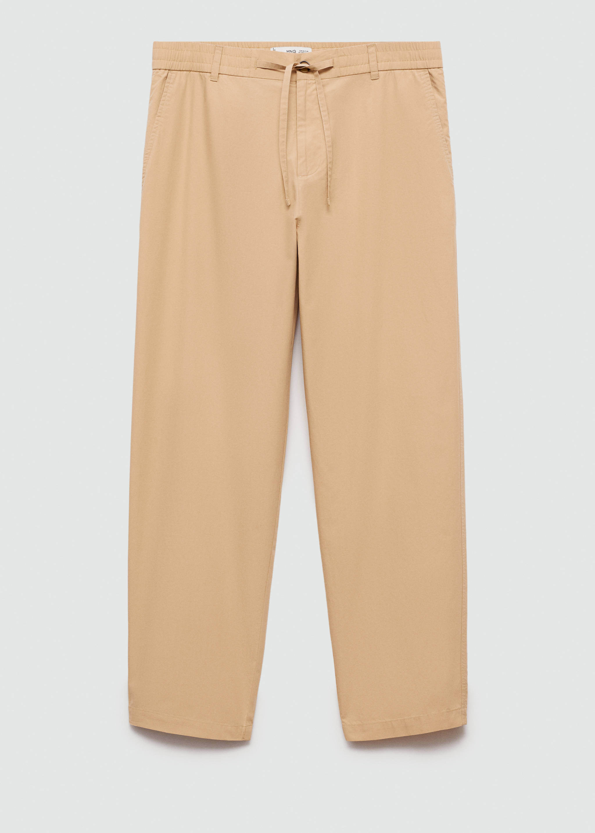 Drawstring cotton trousers - Article without model
