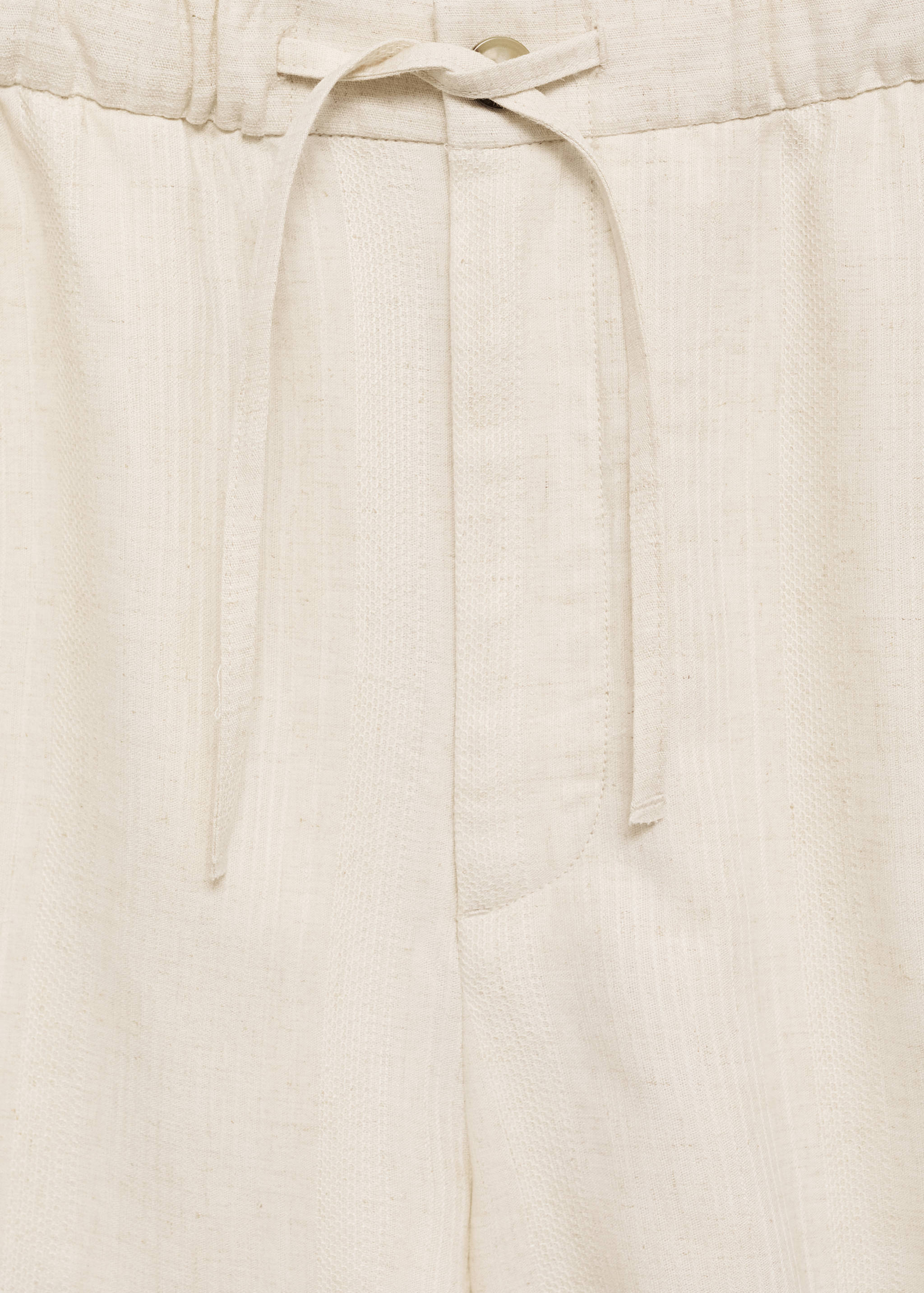 Cotton-linen bermuda shorts with drawstring - Details of the article 8