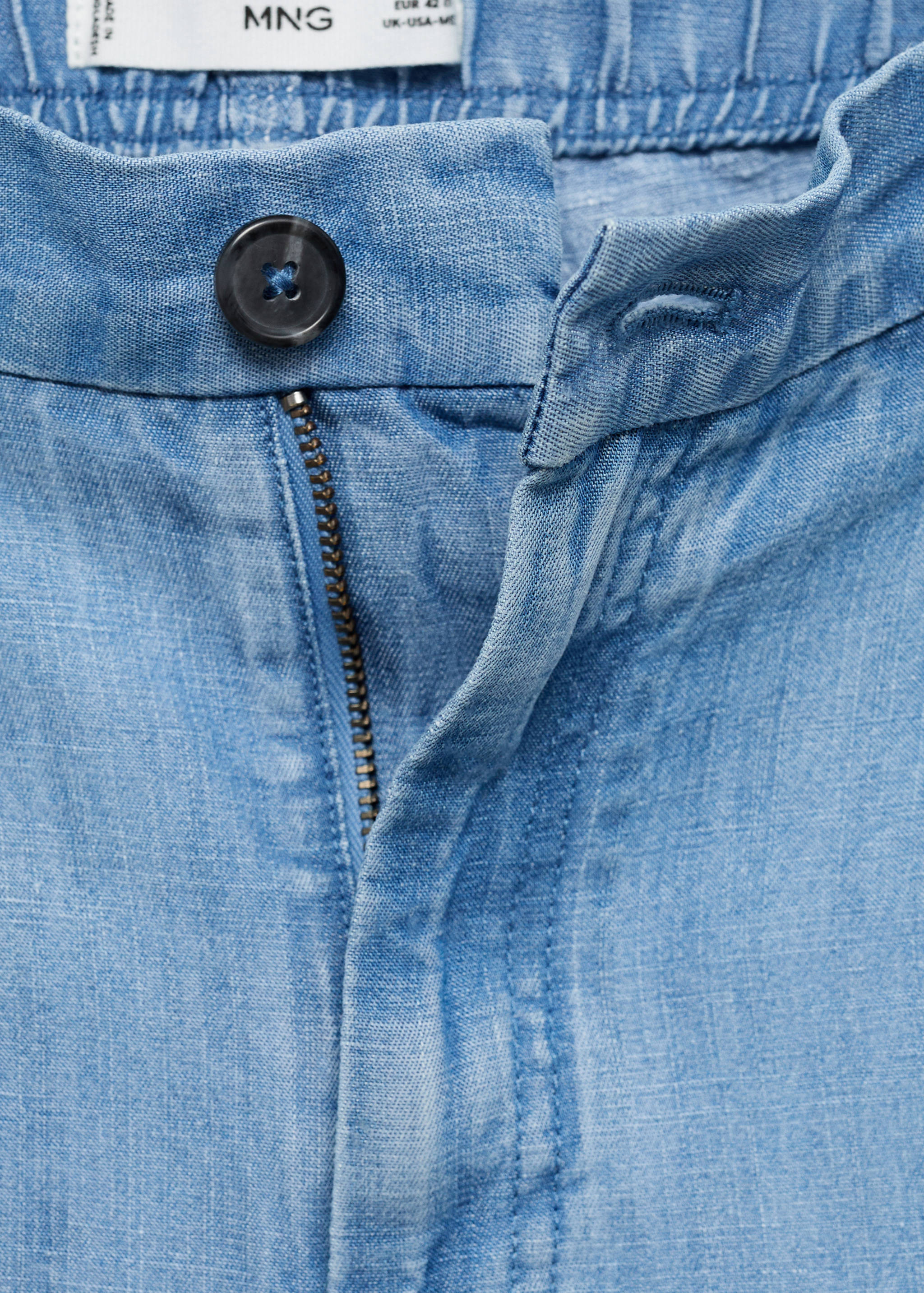 Hemp and lyocell-blend pleated bermuda shorts - Details of the article 8