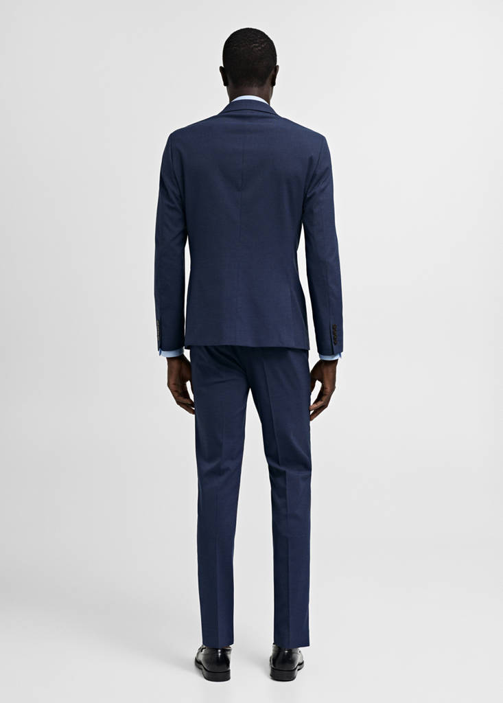 Super slim-fit suit jacket in stretch fabric — Ink Blue