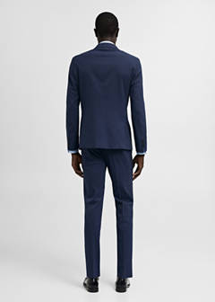 Super slim-fit suit jacket in stretch fabric — Ink Blue 3