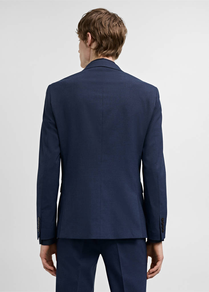 Super slim-fit suit jacket in stretch fabric — Ink Blue