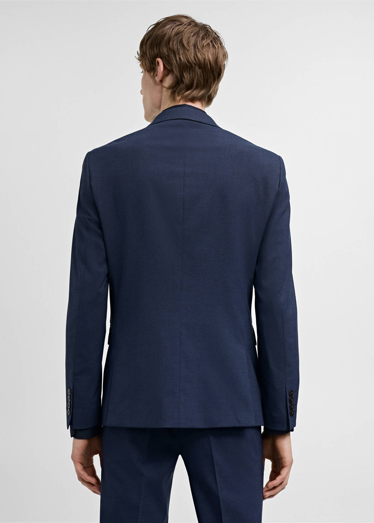 Super slim-fit suit jacket in stretch fabric — Ink Blue
