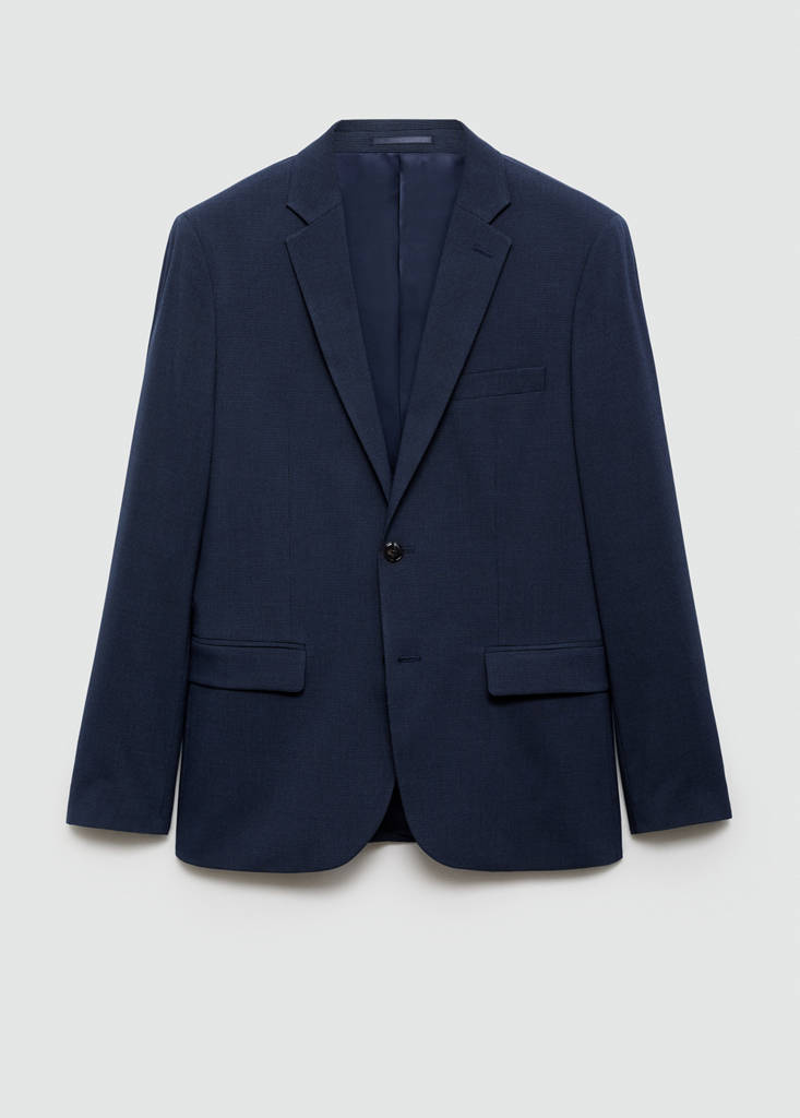 Super slim-fit suit jacket in stretch fabric — Ink Blue