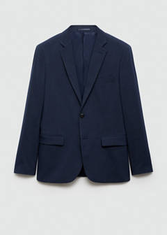 Super slim-fit suit jacket in stretch fabric — Ink Blue 16
