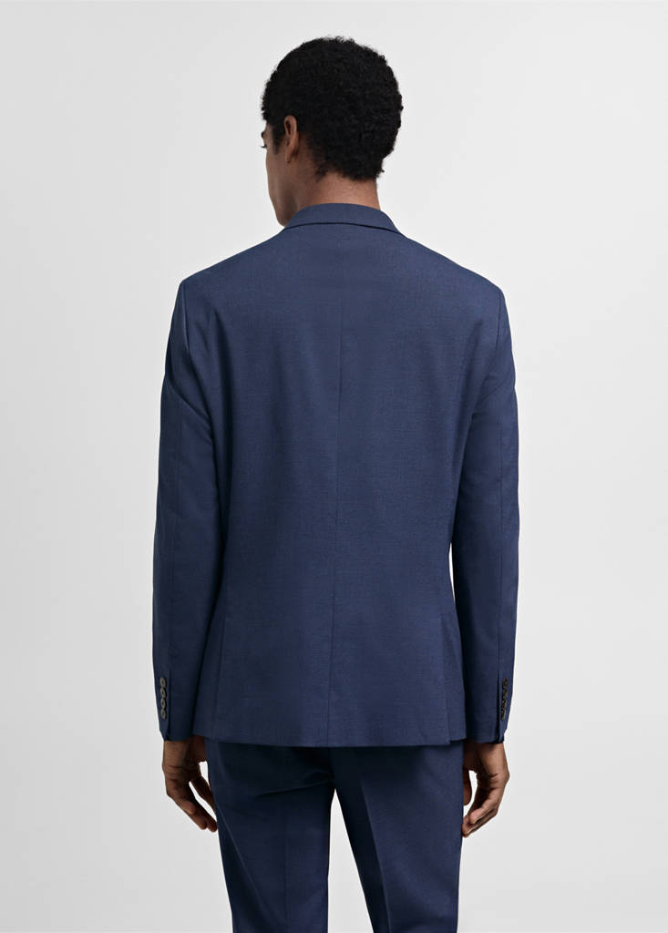 Super slim-fit suit jacket in stretch fabric — Ink Blue