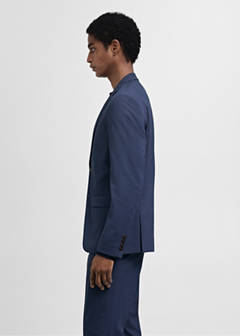 Super slim-fit suit jacket in stretch fabric — Ink Blue 21