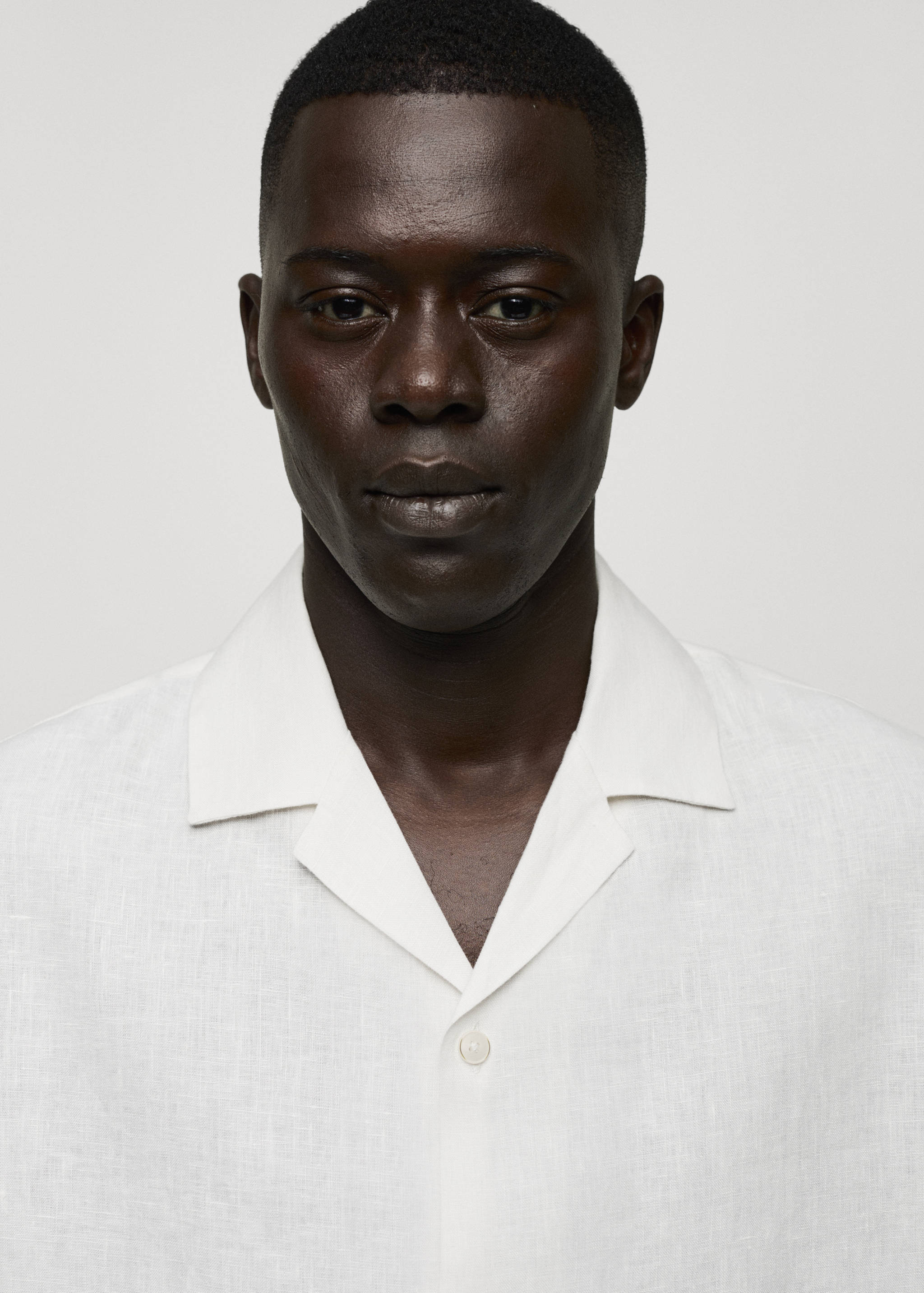 Regular-fit 100% linen shirt - Details of the article 1