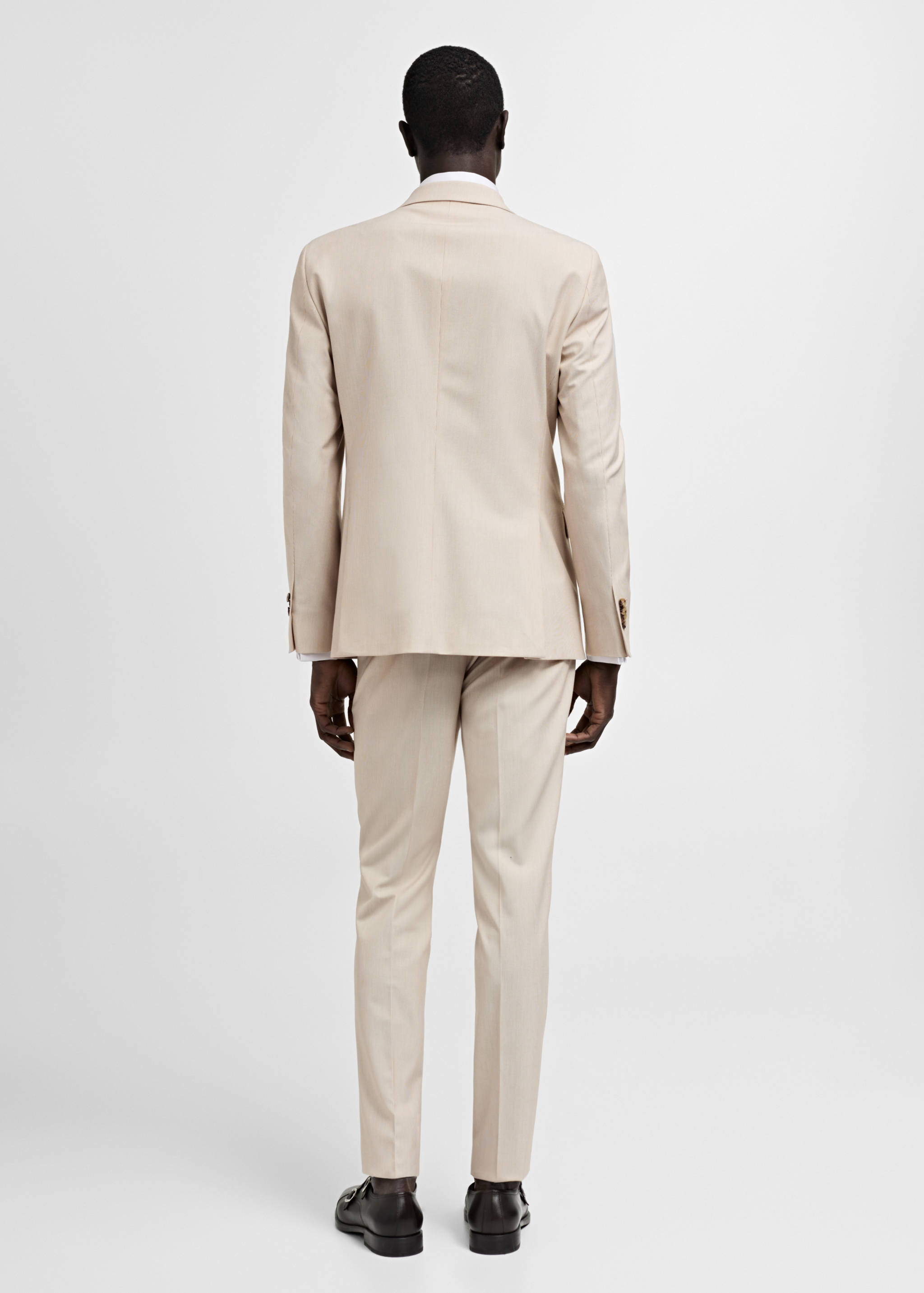 弹力面料修身西装夹克 - null