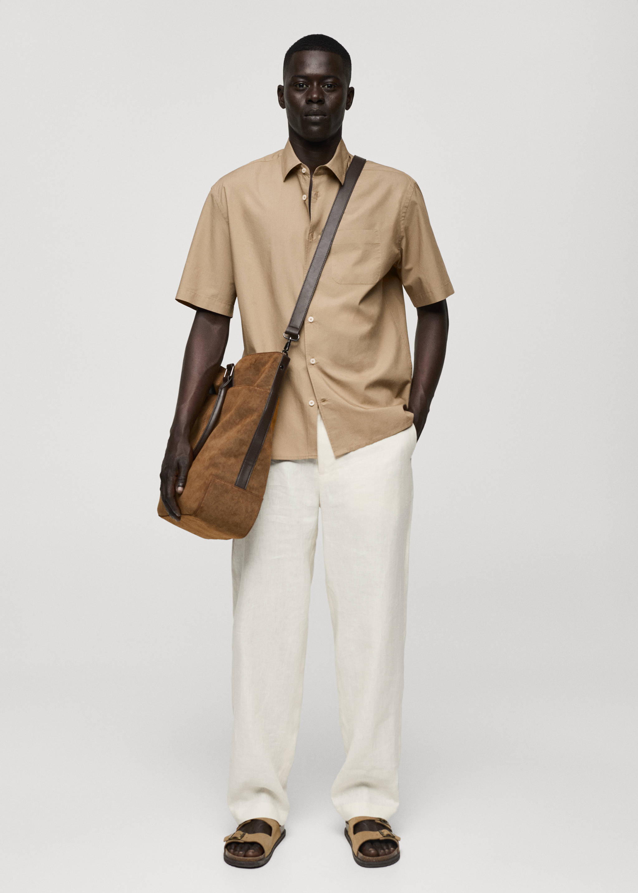 Chemise coton Tencel™ poche - Plan général