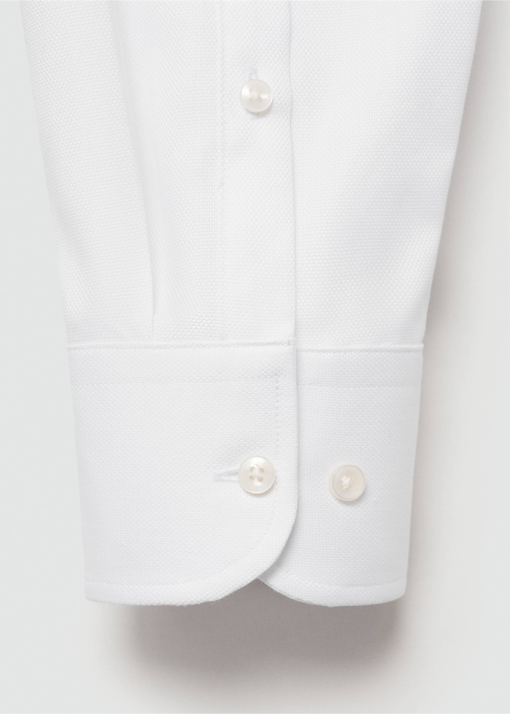 Regular-fit structured suit shirt - Details of the article 0, White. Ref: 77020577-00.
