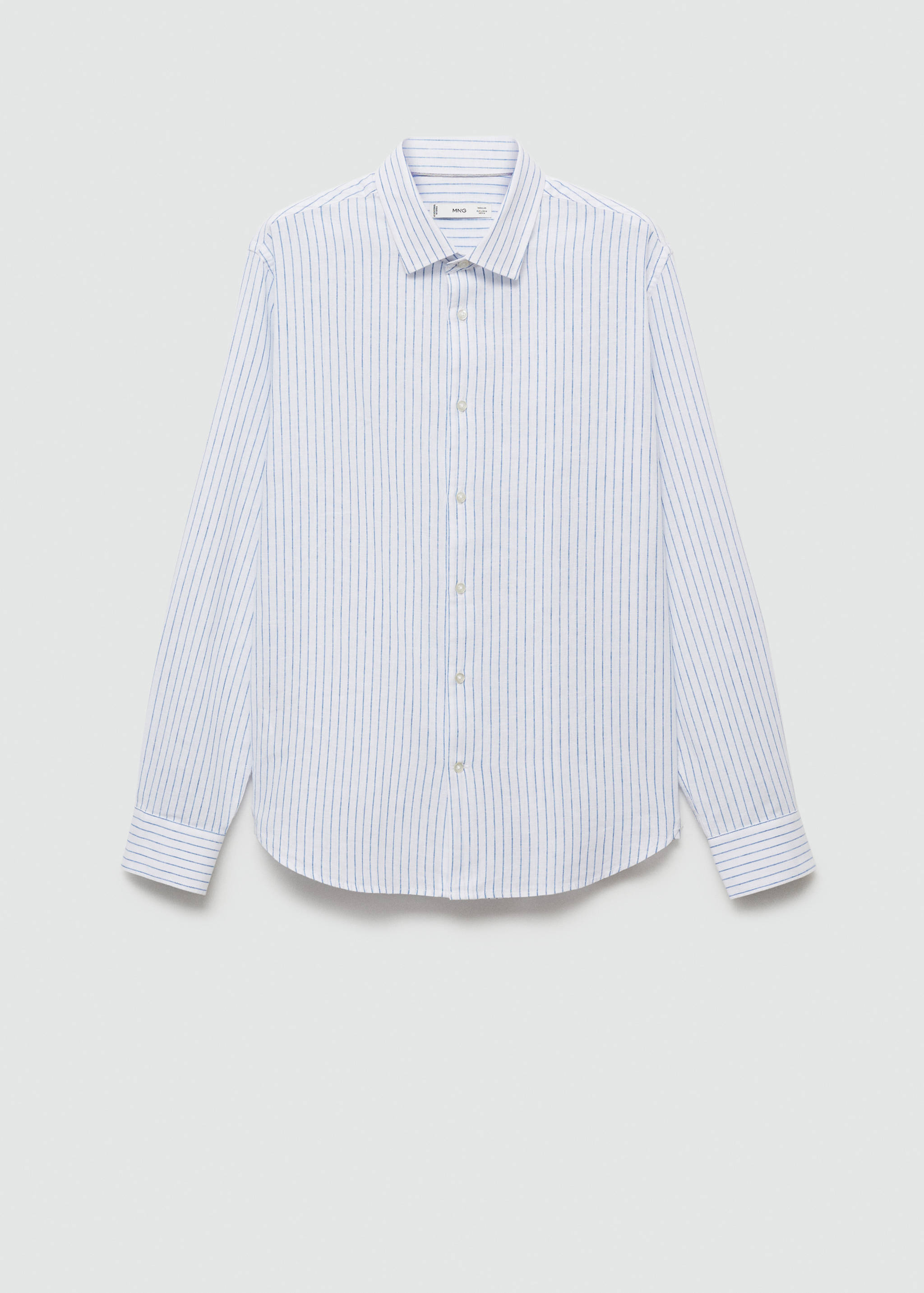 Chemise regular-fit lin coton rayures - Article sans modèle