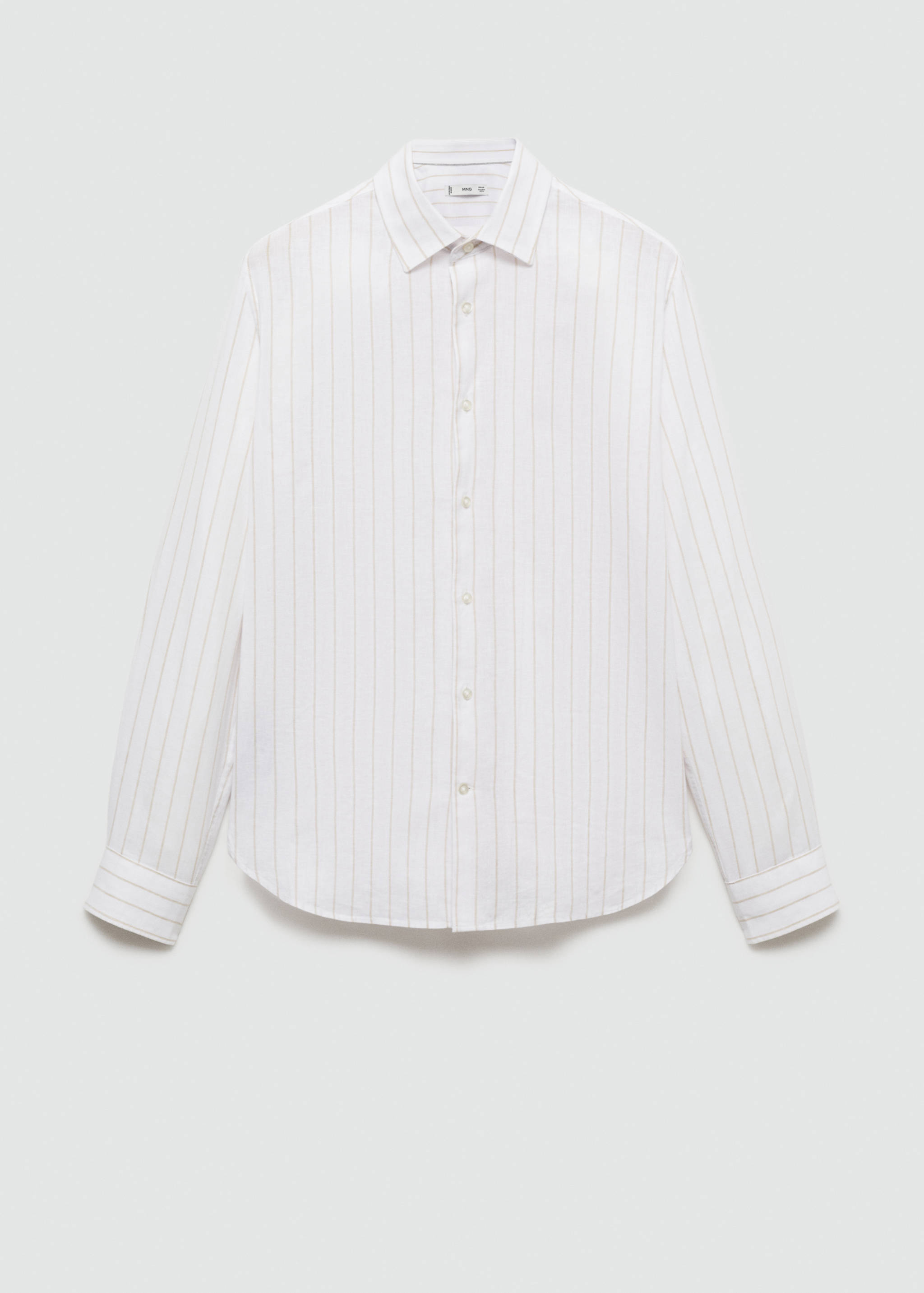 Chemise regular-fit lin coton rayures - Article sans modèle