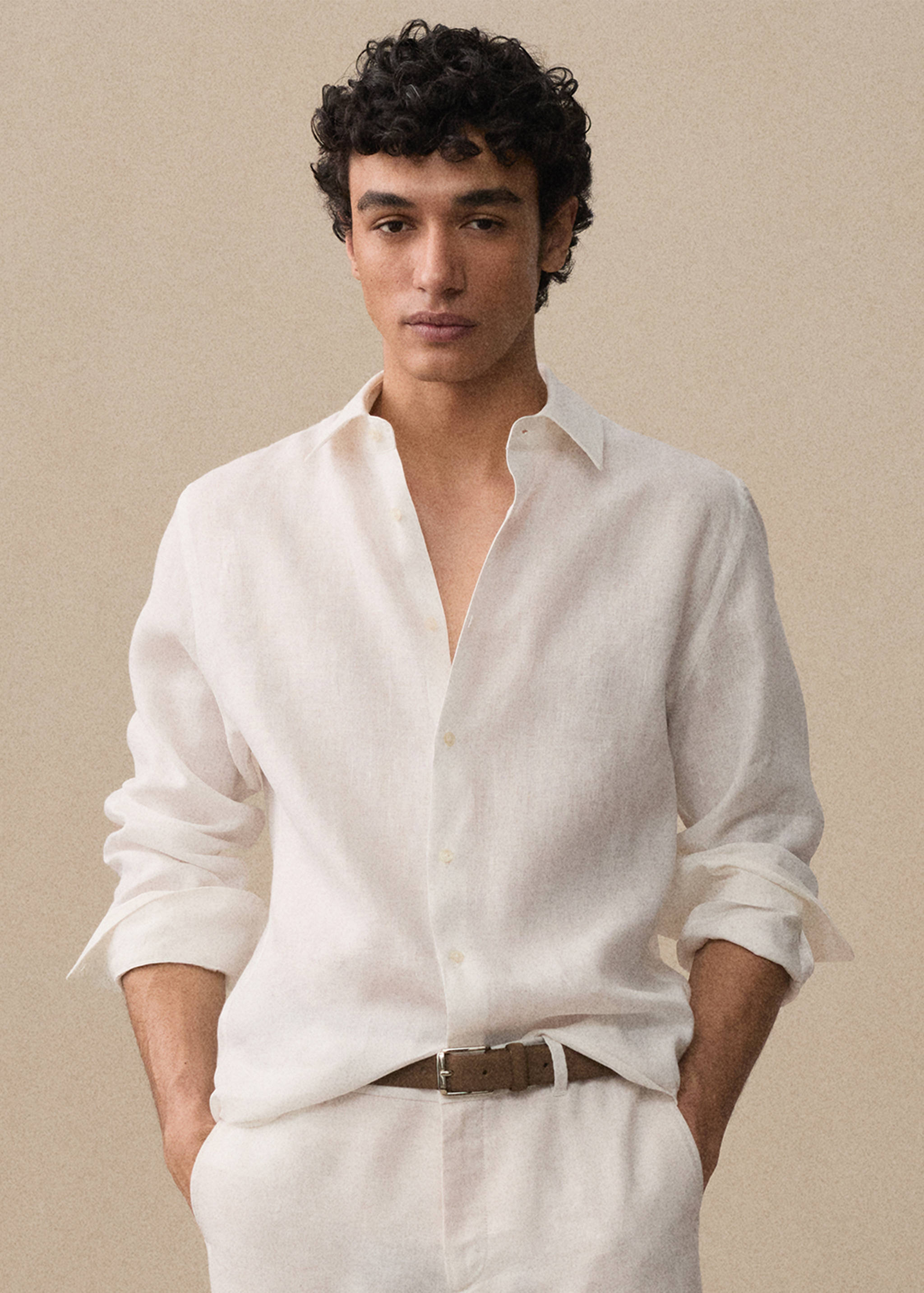 Chemise regular fit 100 % lin - Détail de l'article 3