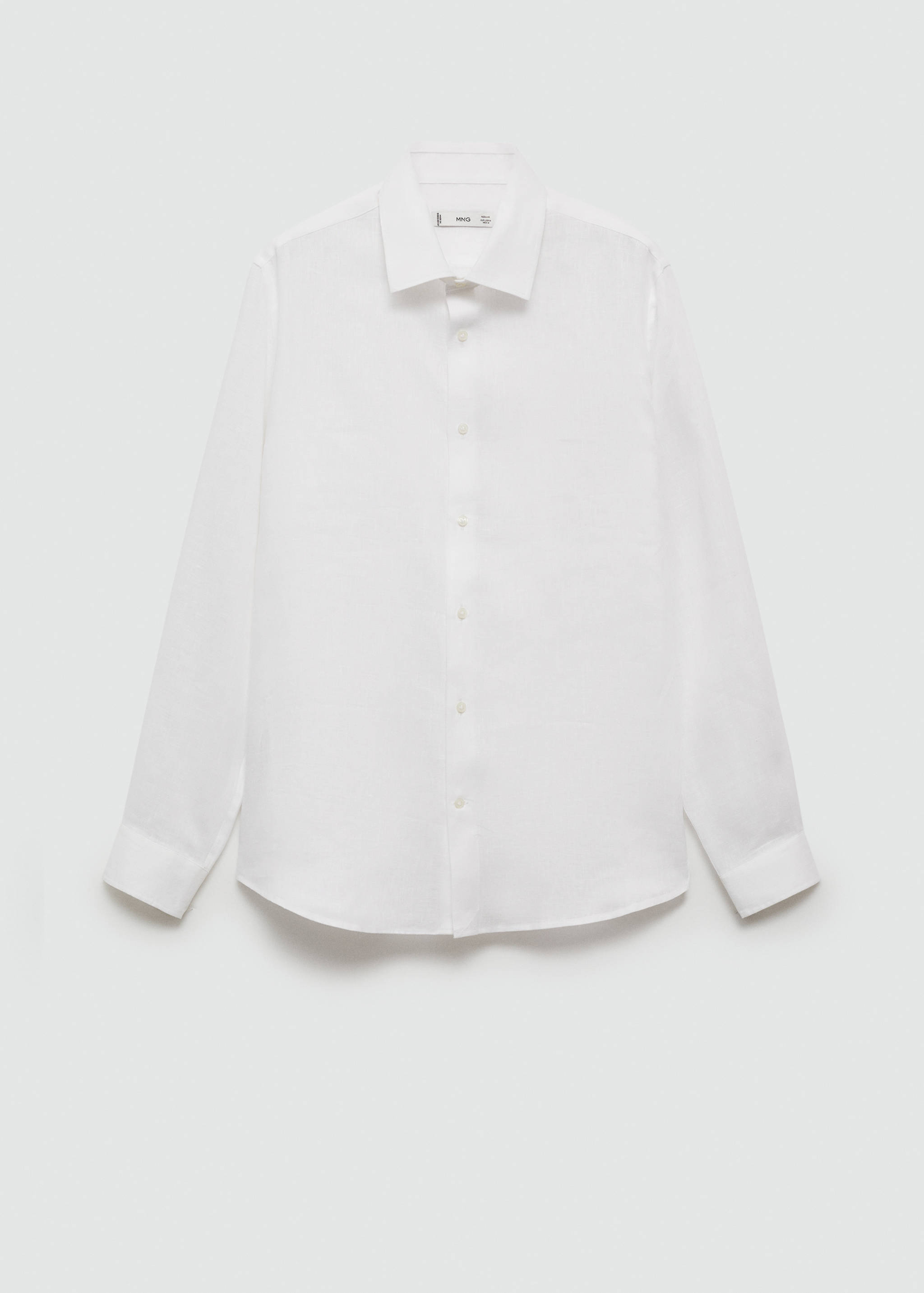 Regular-fit 100% linen shirt - Article without model