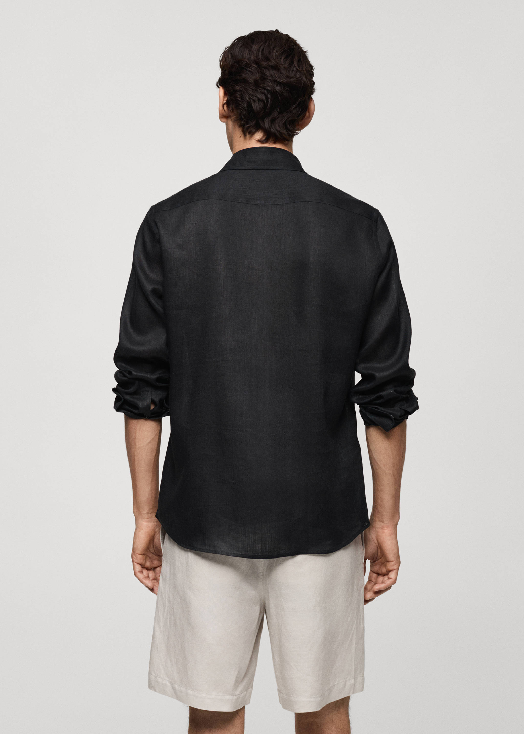 Camisa regular fit 100% lino - Reverso del artículo